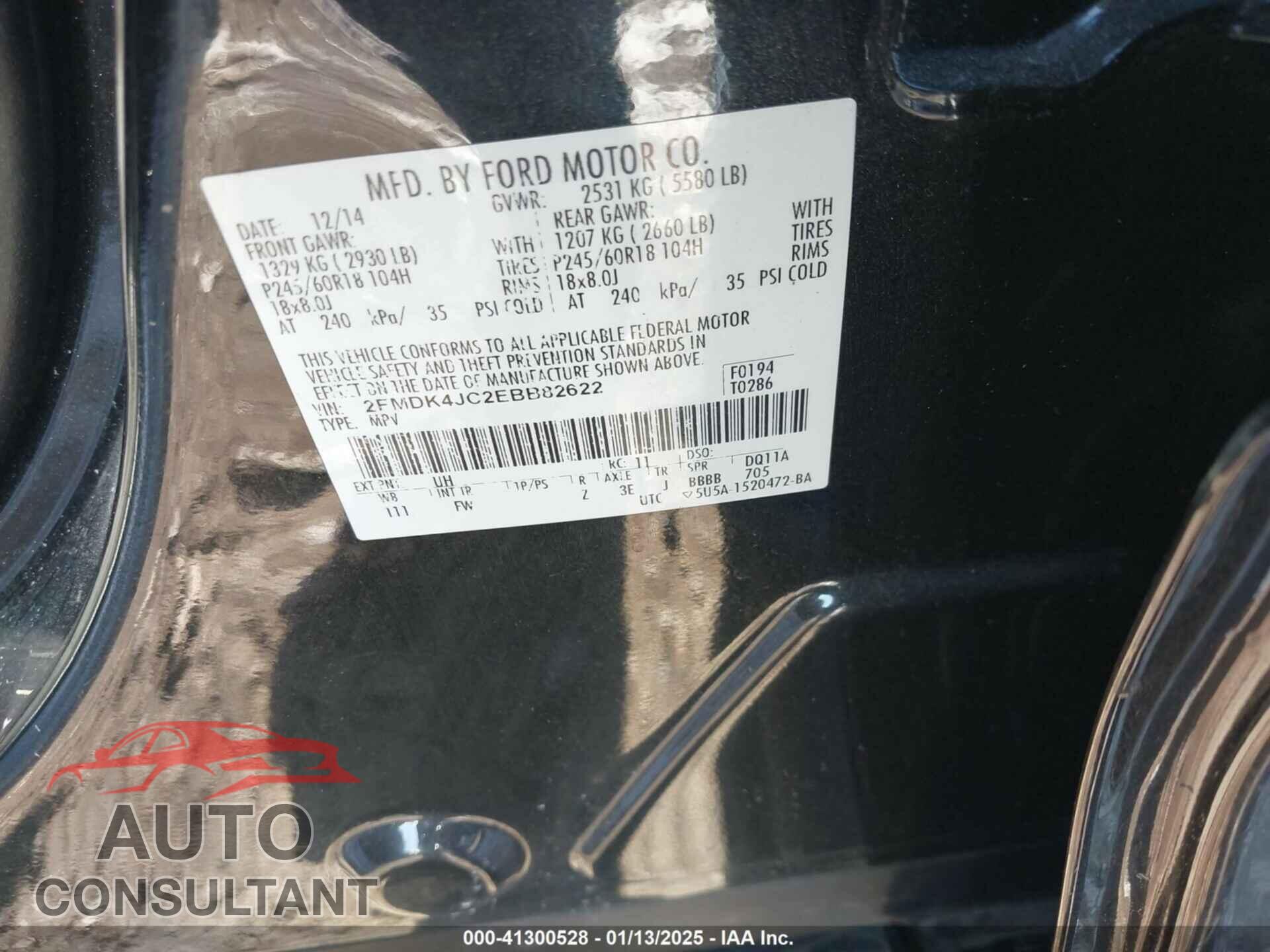 FORD EDGE 2014 - 2FMDK4JC2EBB82622