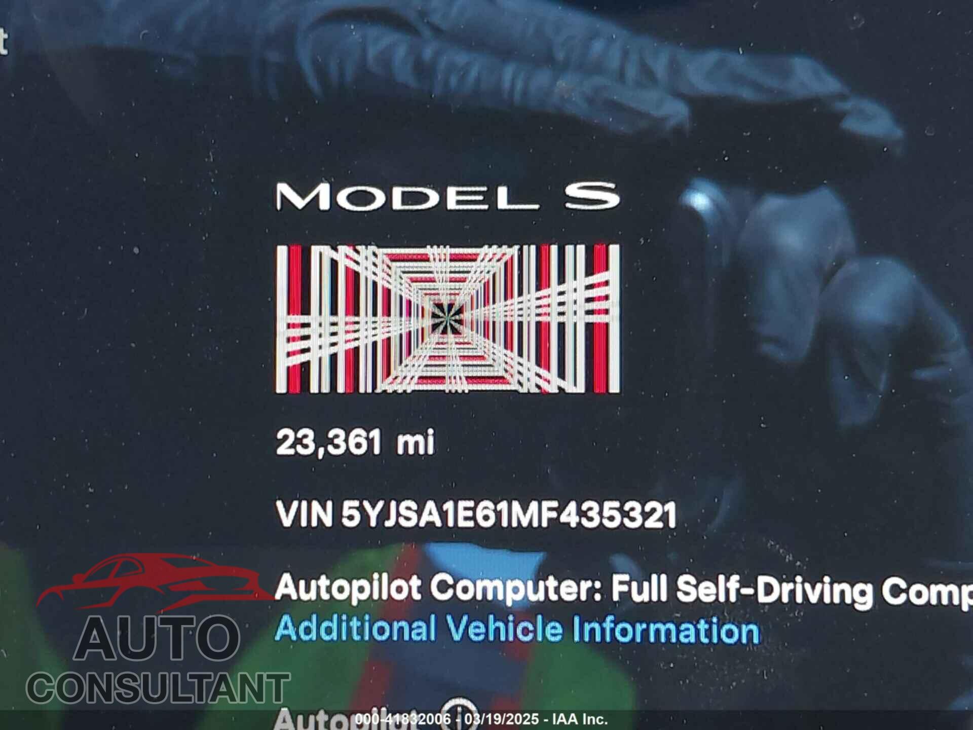 TESLA MODEL S 2021 - 5YJSA1E61MF435321