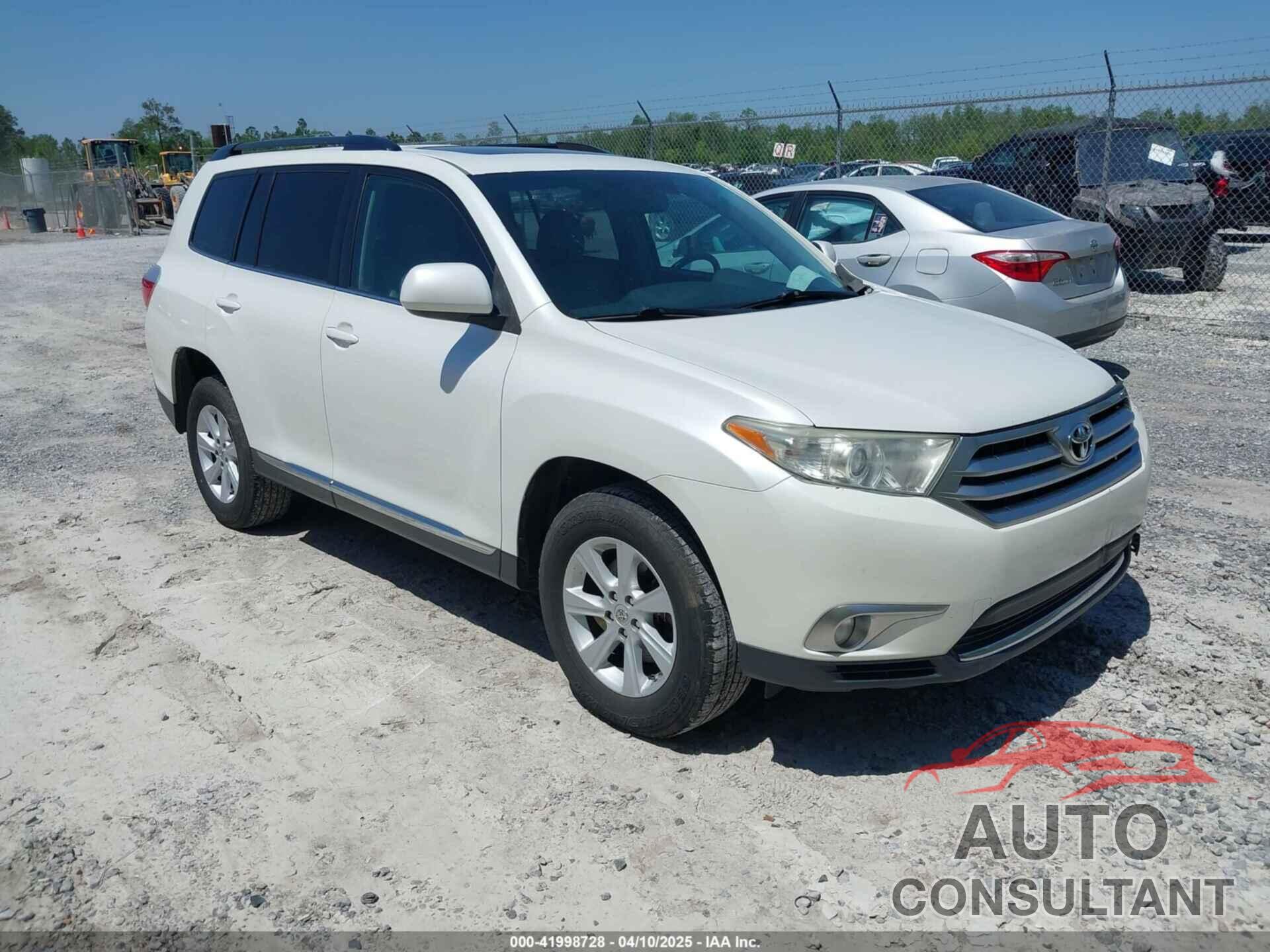 TOYOTA HIGHLANDER 2012 - 5TDZK3EH9CS078411