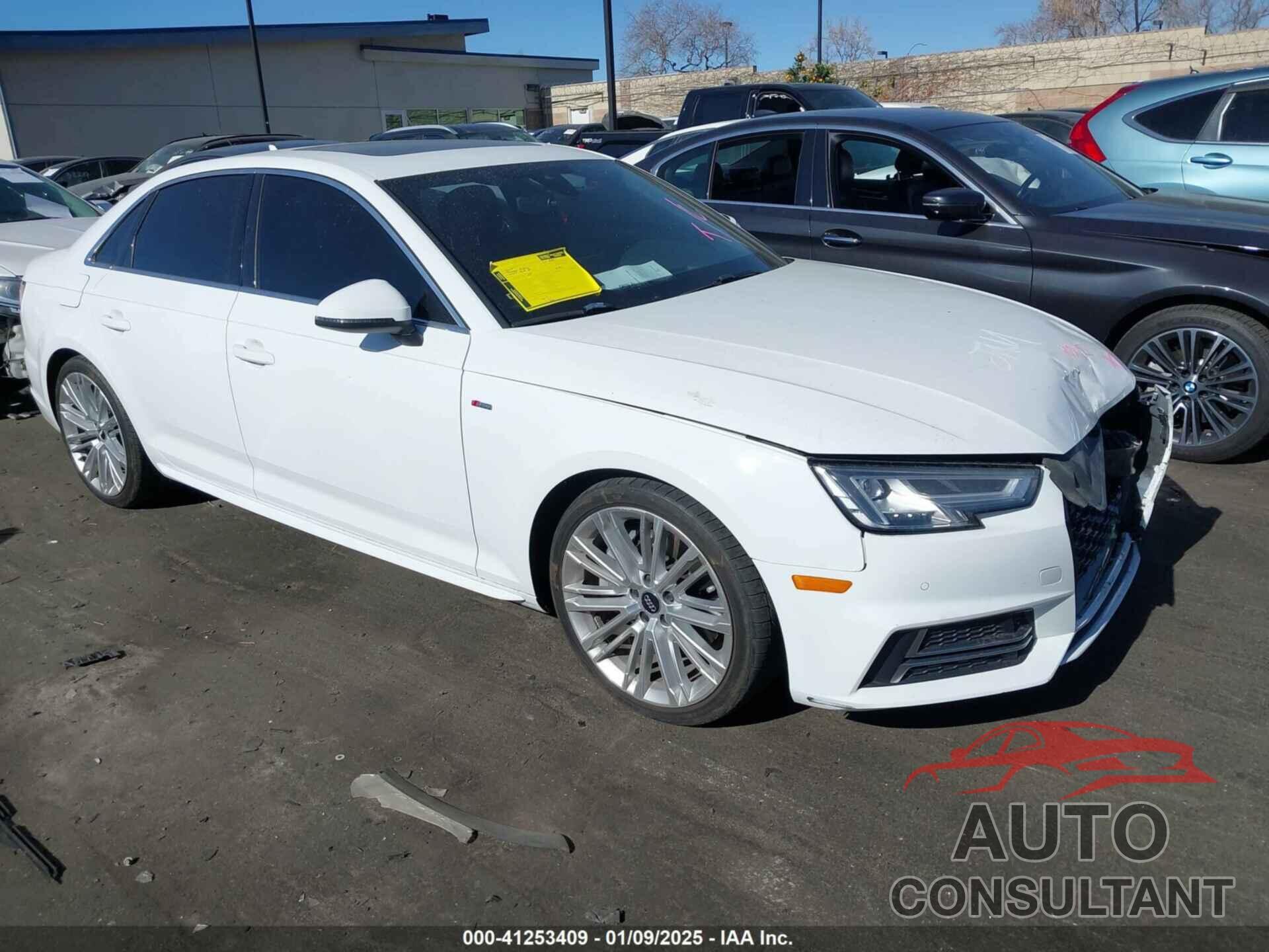 AUDI A4 2018 - WAUENAF43JA127597