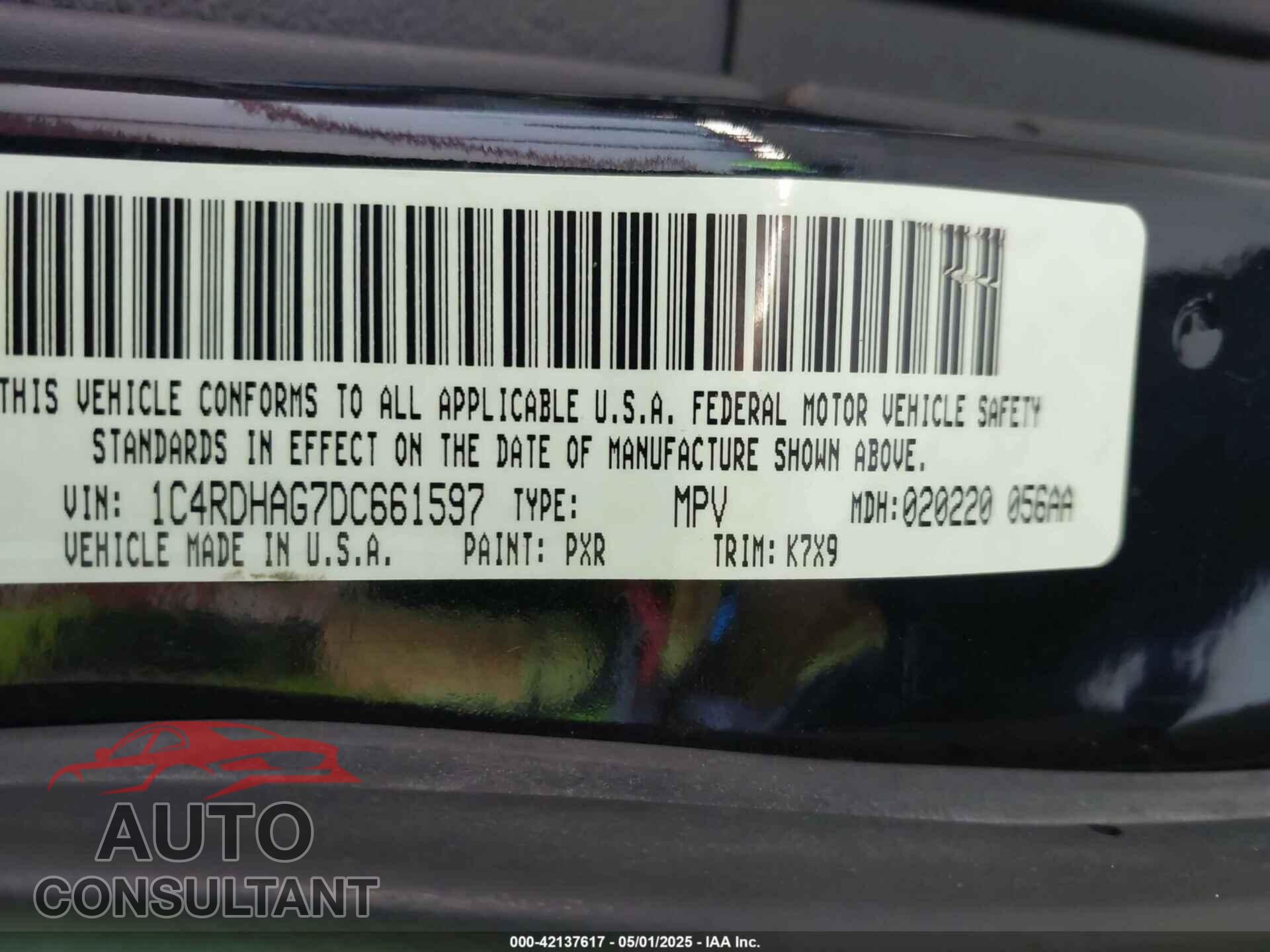 DODGE DURANGO 2013 - 1C4RDHAG7DC661597