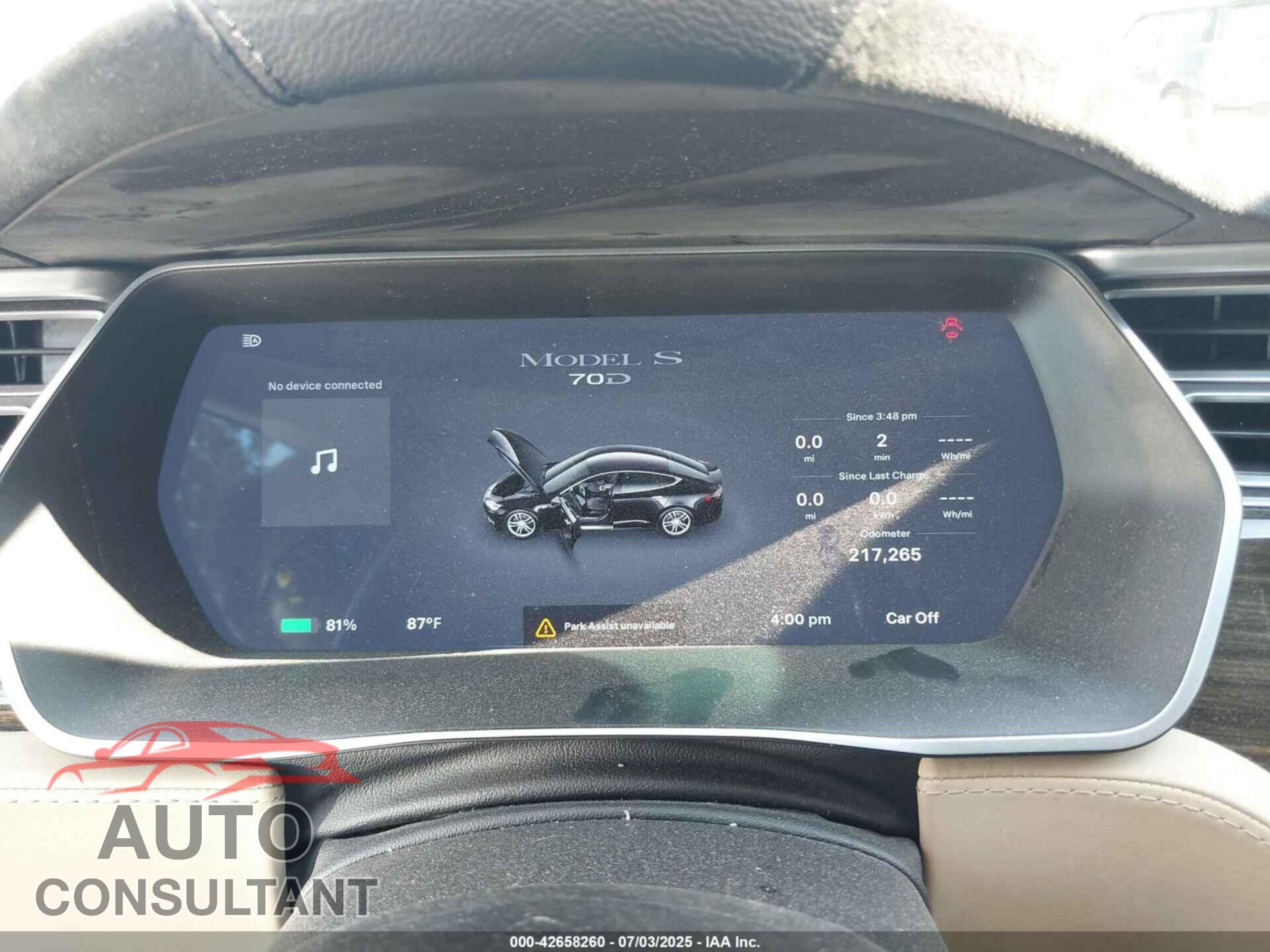 TESLA MODEL S 2015 - 5YJSA1S21FF096872