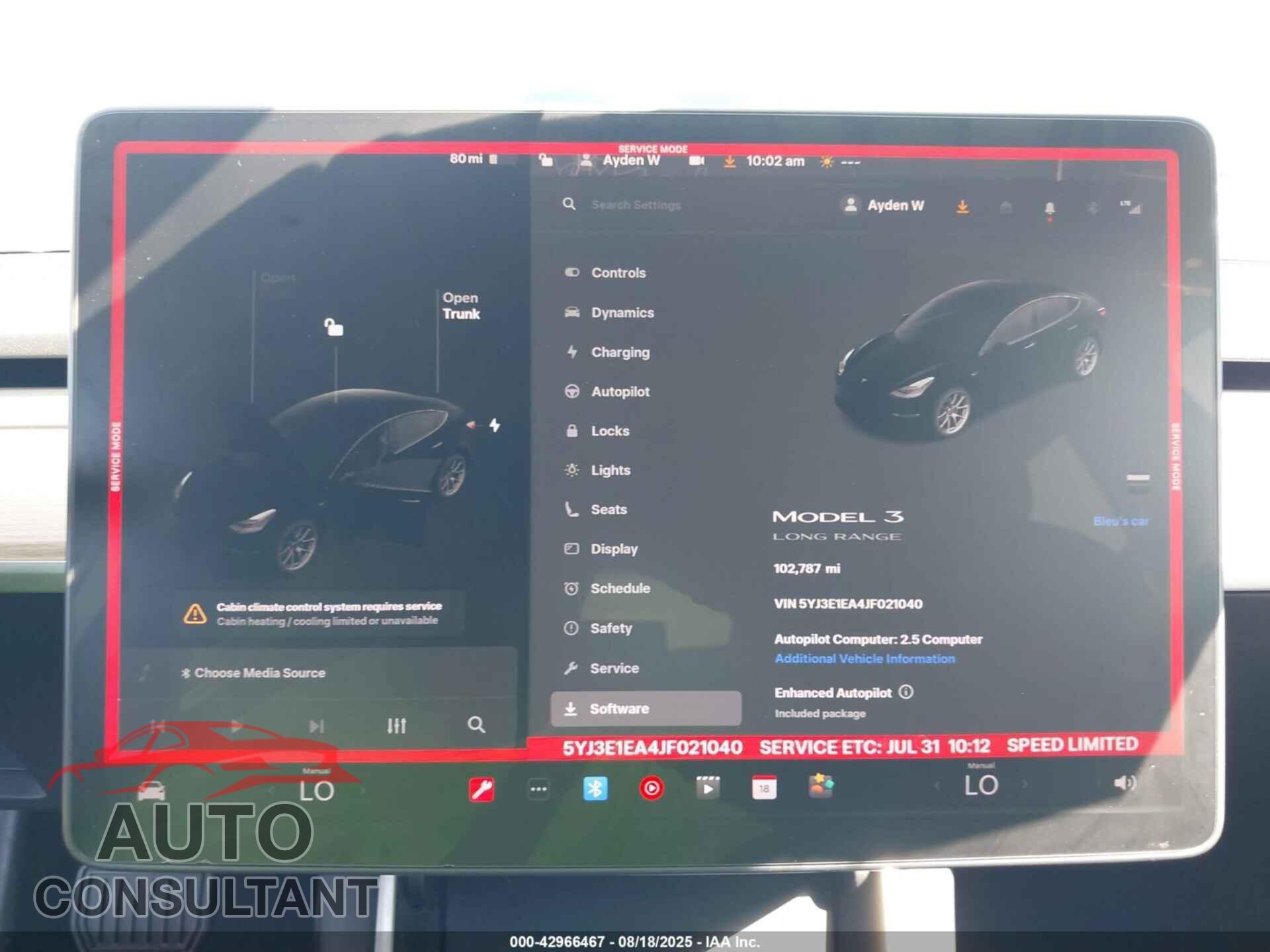 TESLA MODEL 3 2018 - 5YJ3E1EA4JF021040
