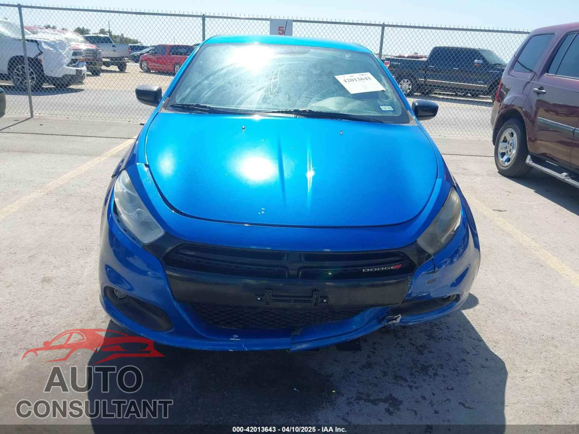 DODGE DART 2015 - 1C3CDFBB2FD378443