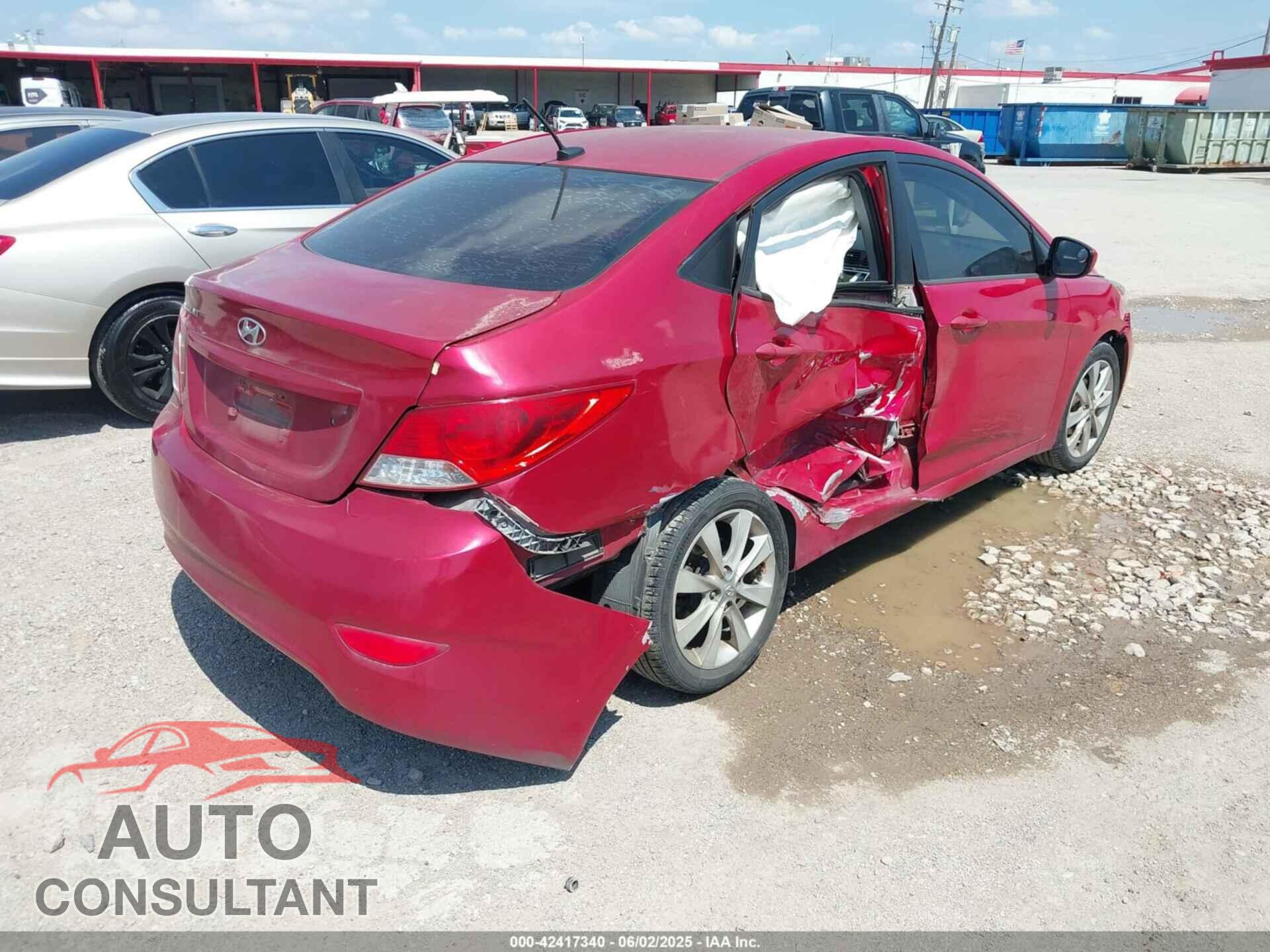 HYUNDAI ACCENT 2013 - KMHCU4AE6DU350942