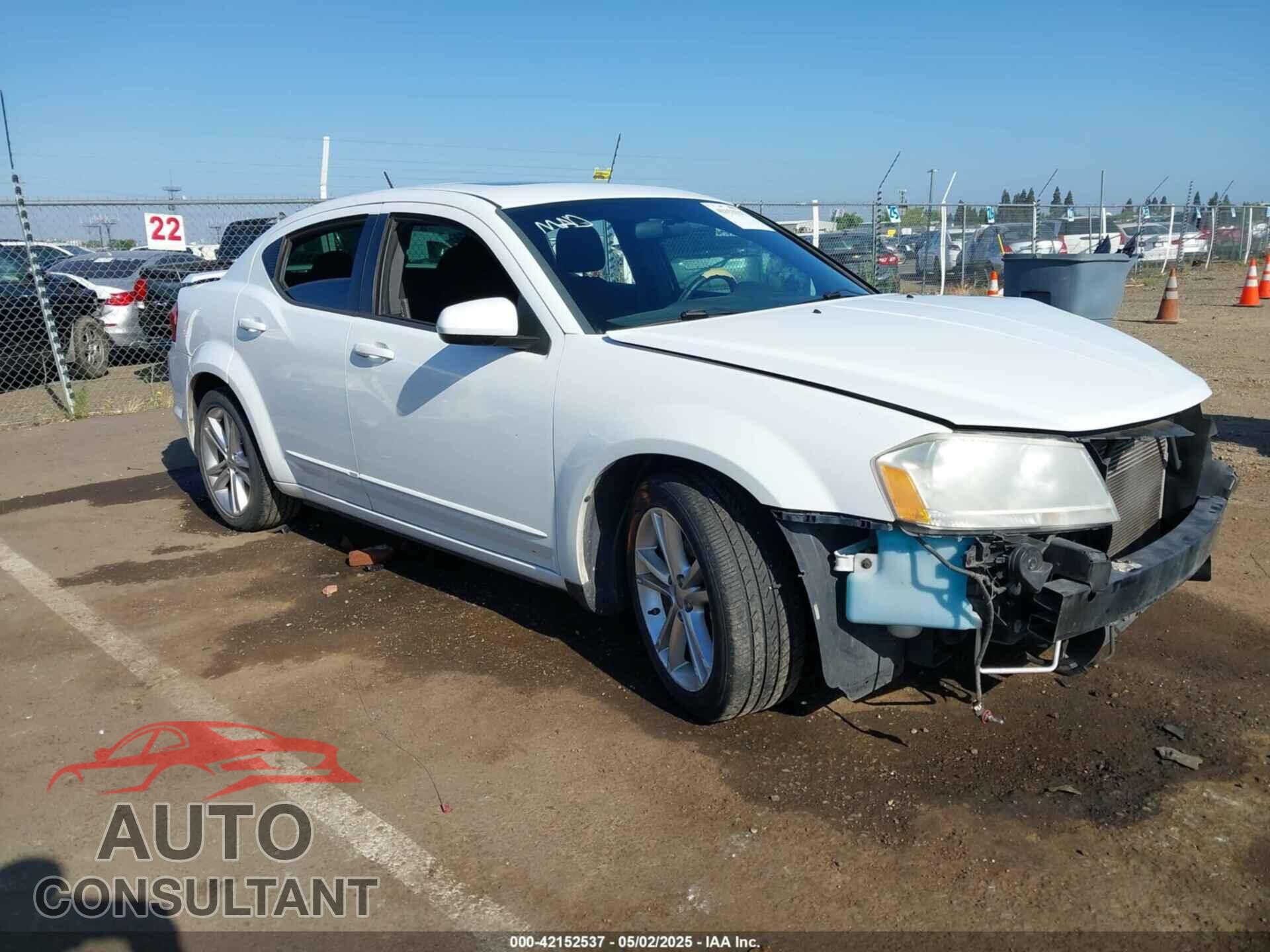 DODGE AVENGER 2012 - 1C3CDZEG3CN264692