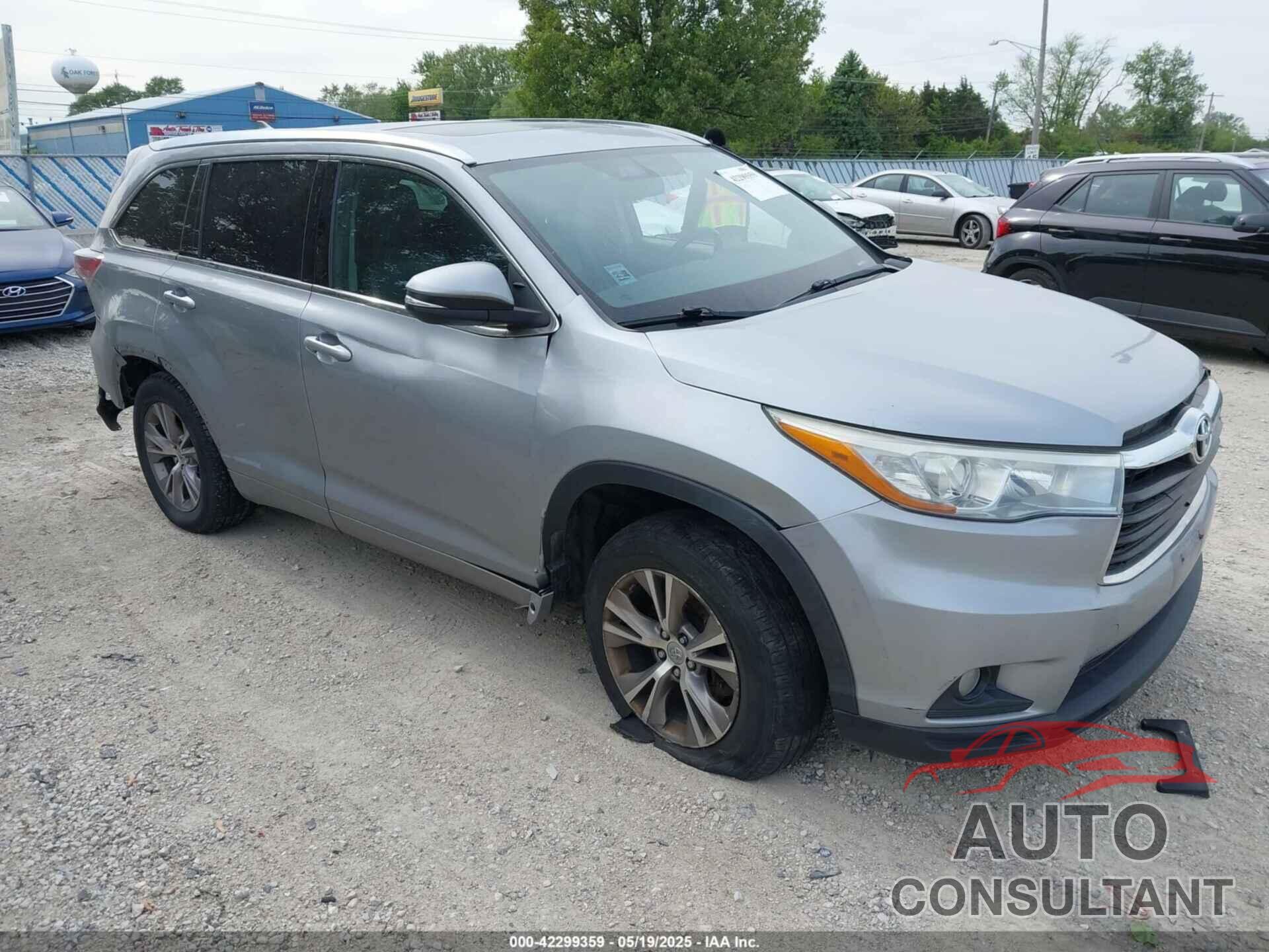 TOYOTA HIGHLANDER 2015 - 5TDJKRFH1FS207552