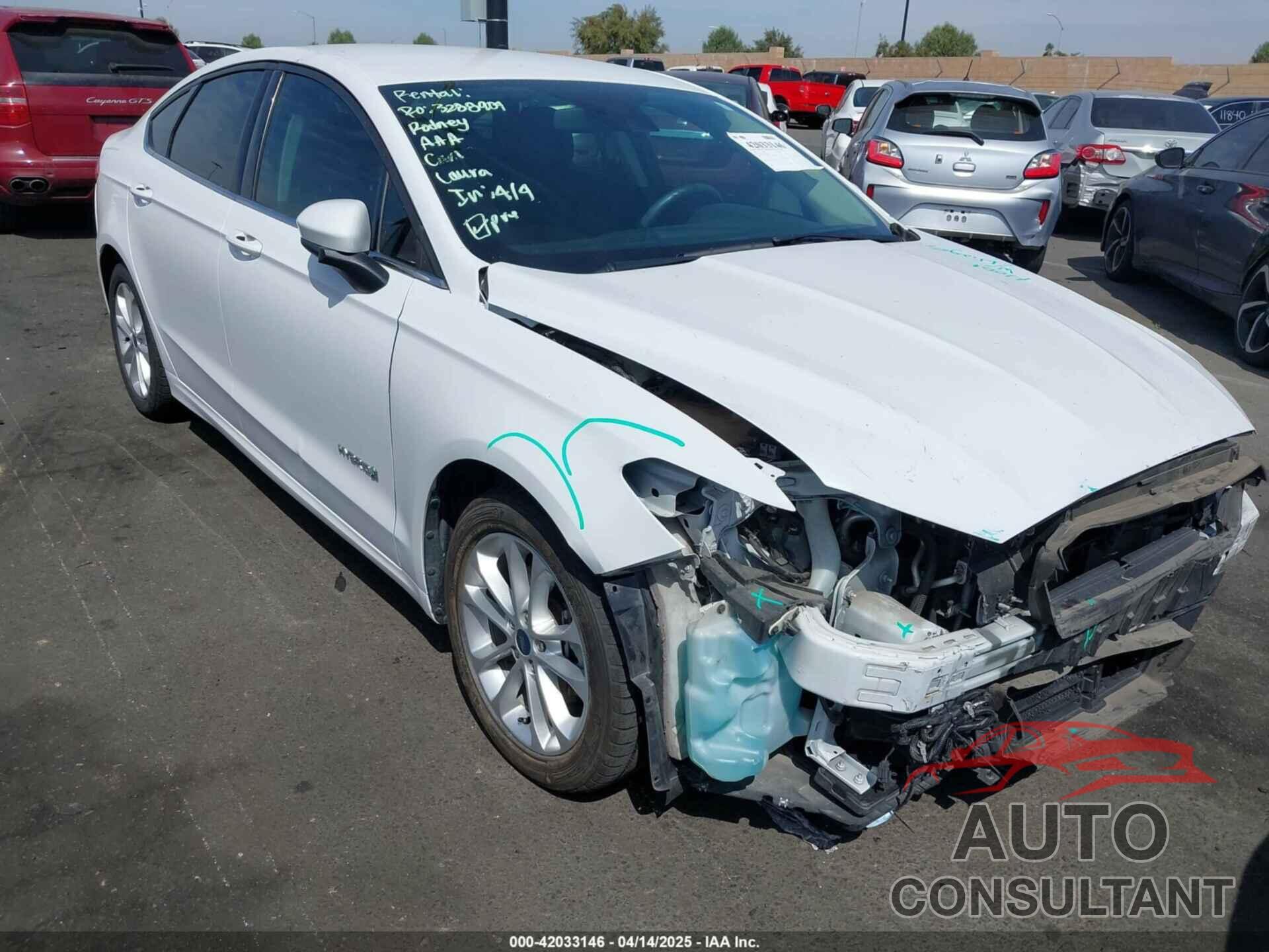 FORD FUSION HYBRID 2019 - 3FA6P0LU9KR148645