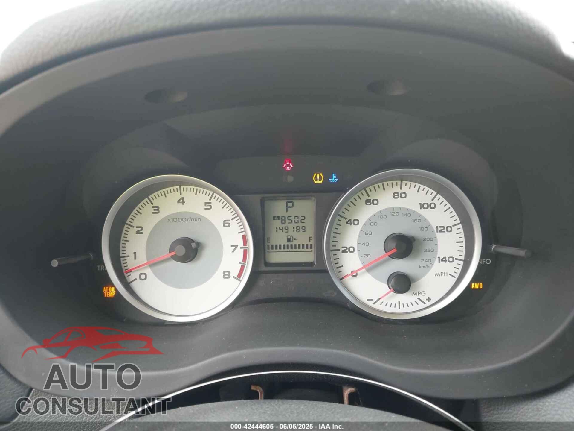 SUBARU IMPREZA 2012 - JF1GJAD60CH020020