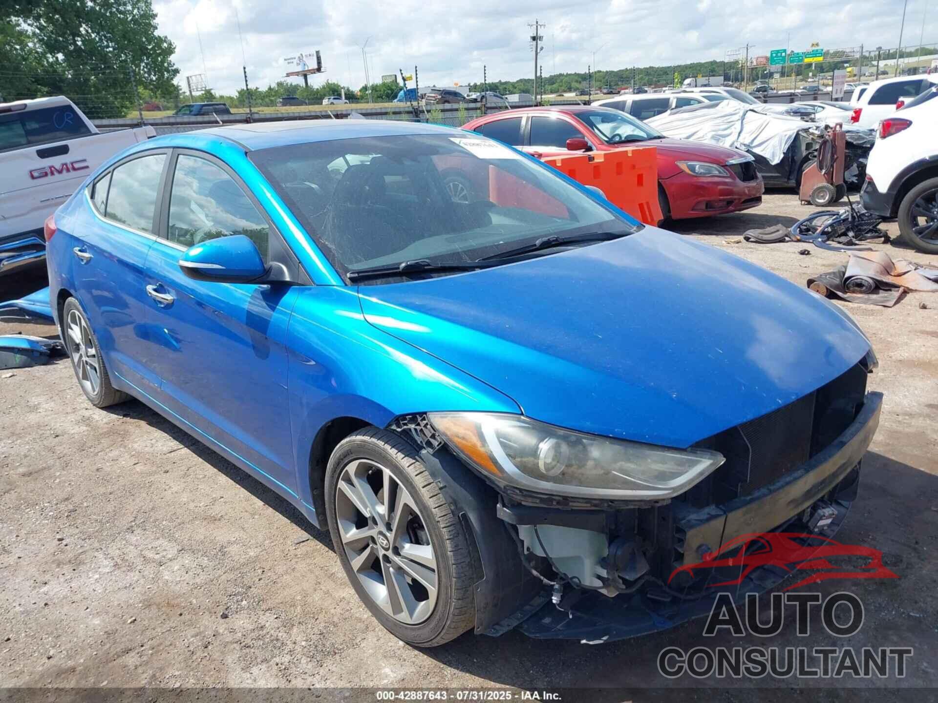 HYUNDAI ELANTRA 2017 - KMHD84LF1HU139295