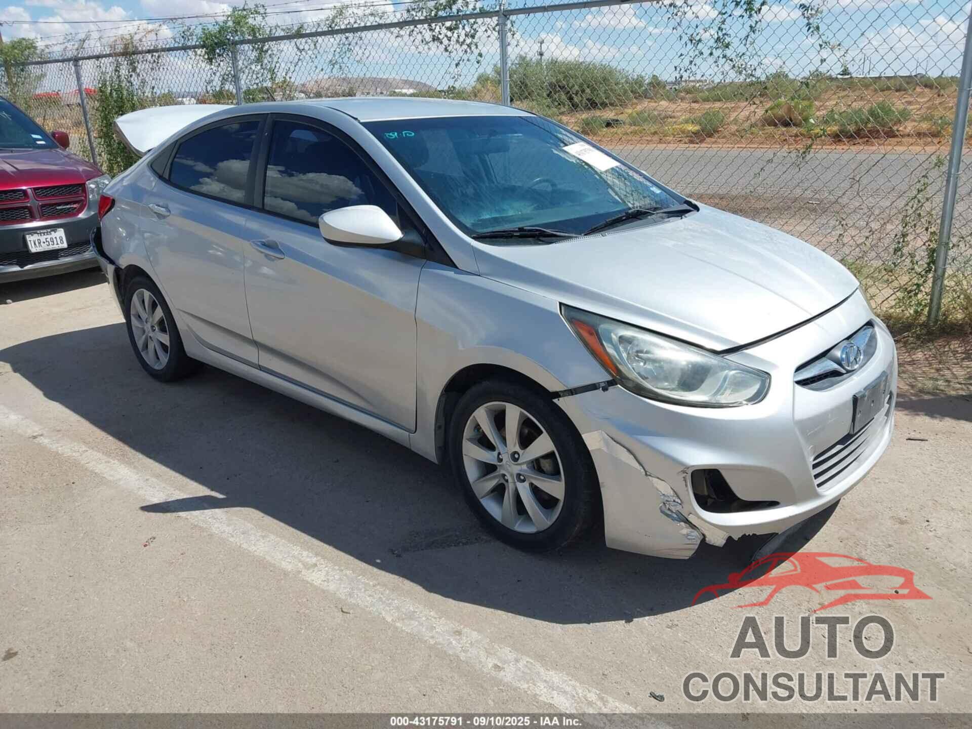 HYUNDAI ACCENT 2013 - KMHCT4AE8DU407306