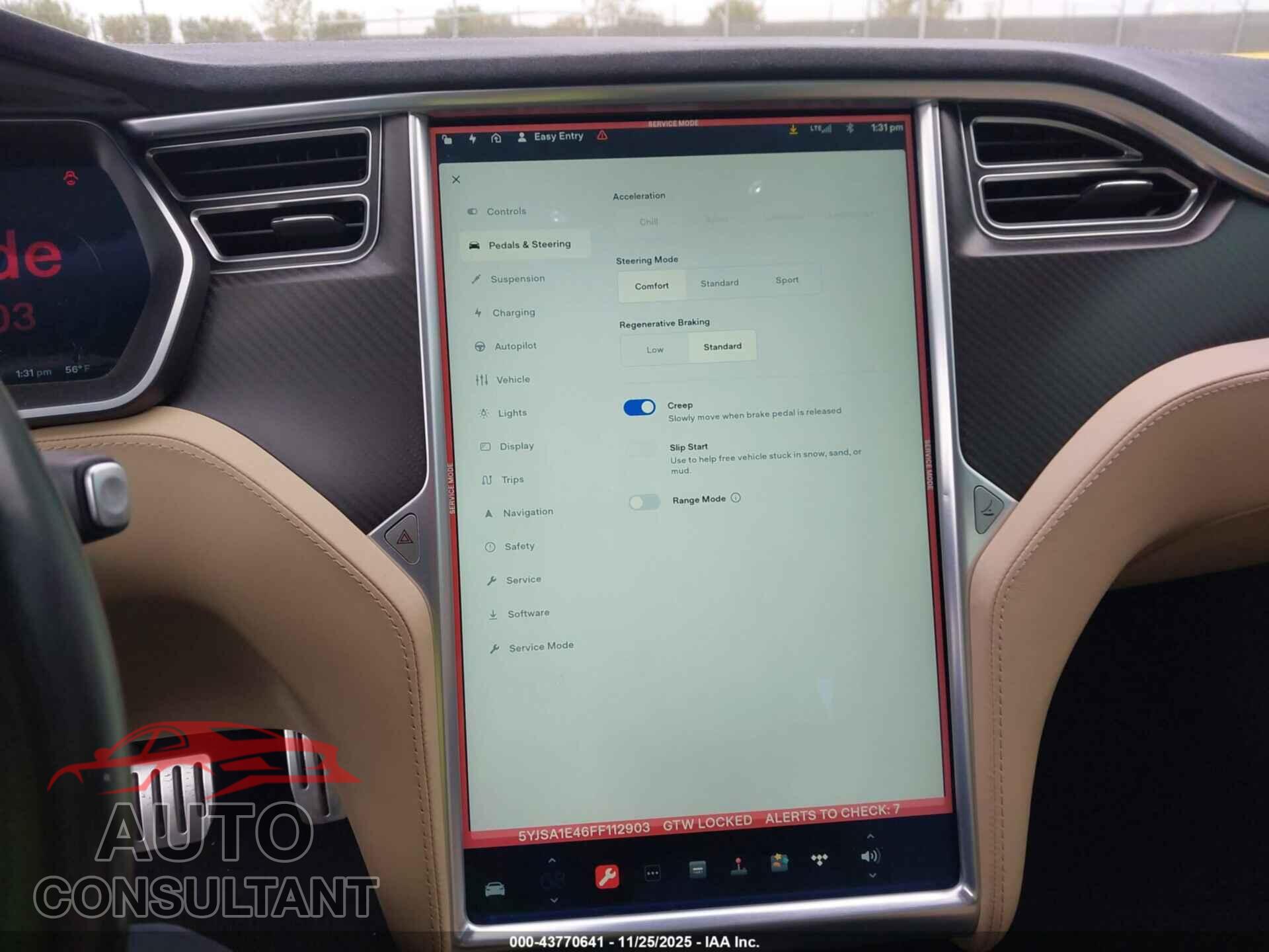 TESLA MODEL S 2015 - 5YJSA1E46FF112903