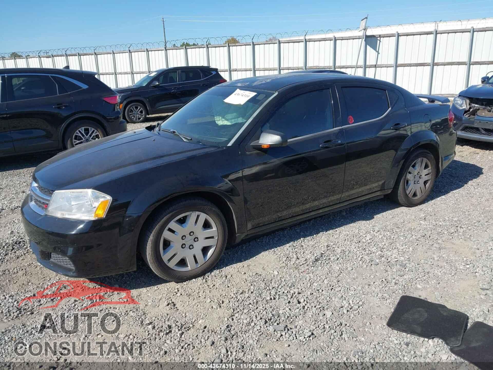 DODGE AVENGER 2013 - 1C3CDZAB0DN767138