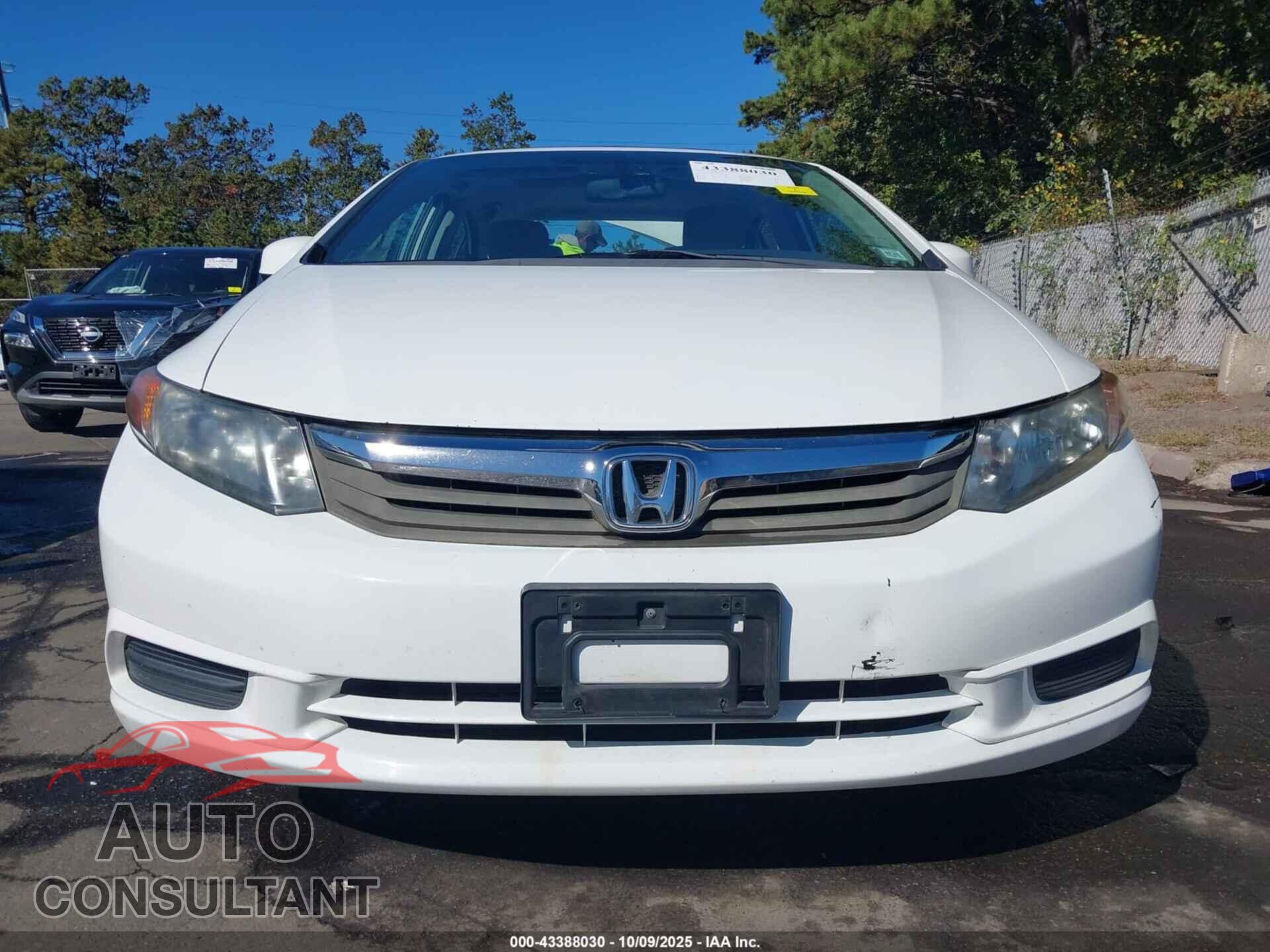 HONDA CIVIC 2012 - 2HGFB2F86CH607664