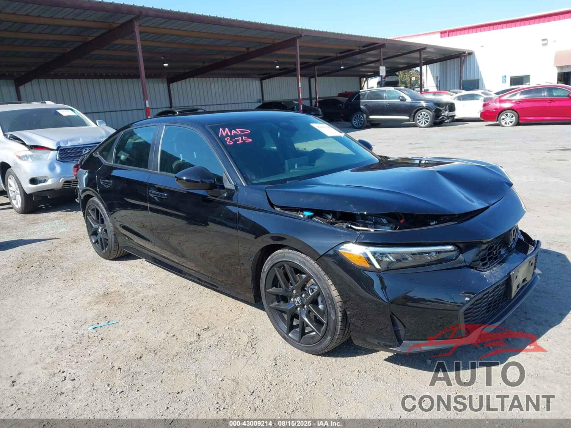 HONDA CIVIC 2025 - 2HGFE2F53SH563599