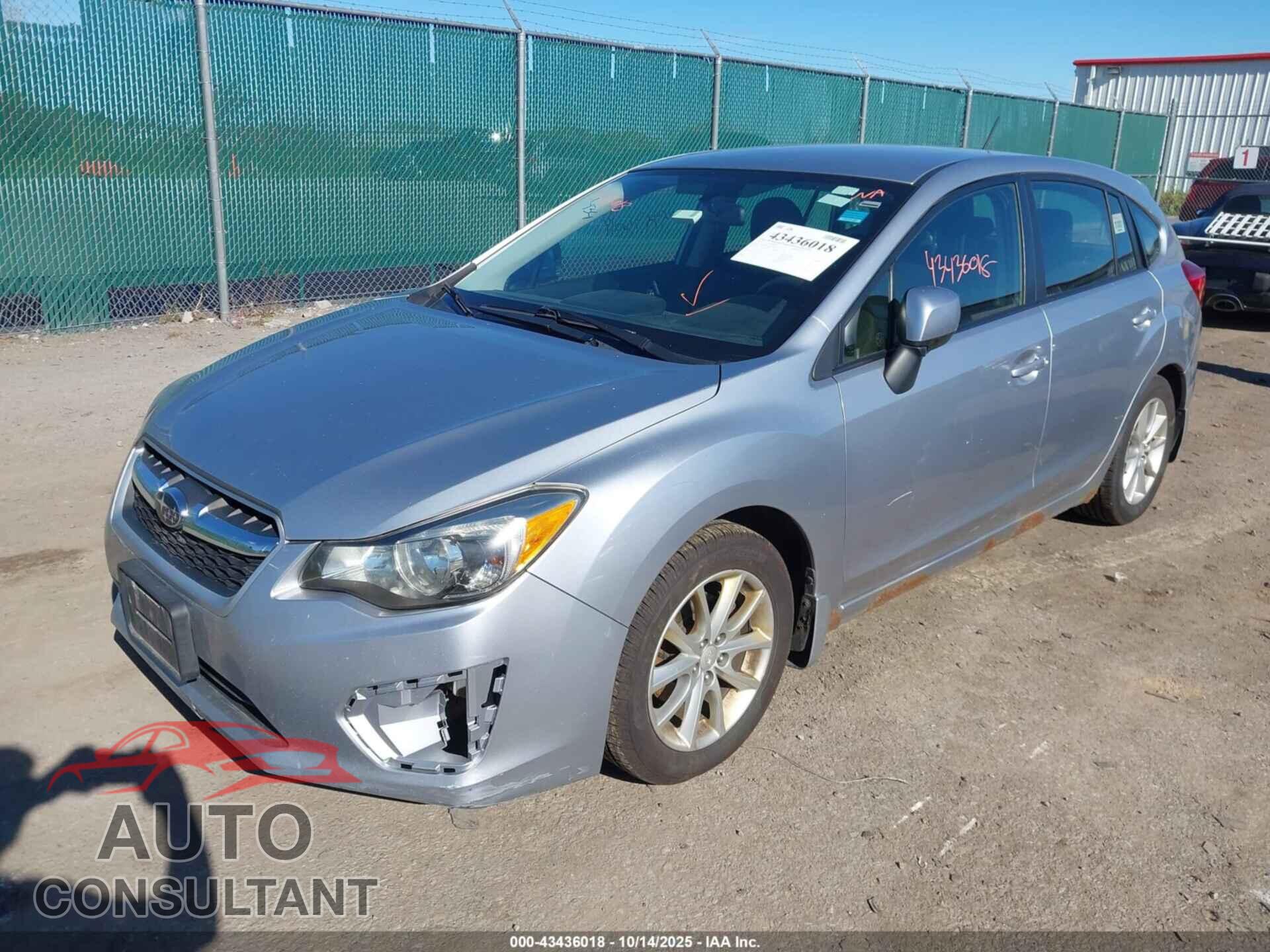 SUBARU IMPREZA 2012 - JF1GPAC63CH233821