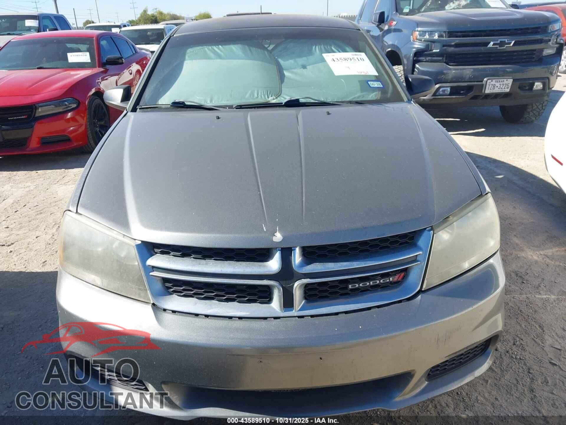 DODGE AVENGER 2013 - 1C3CDZAG5DN657536
