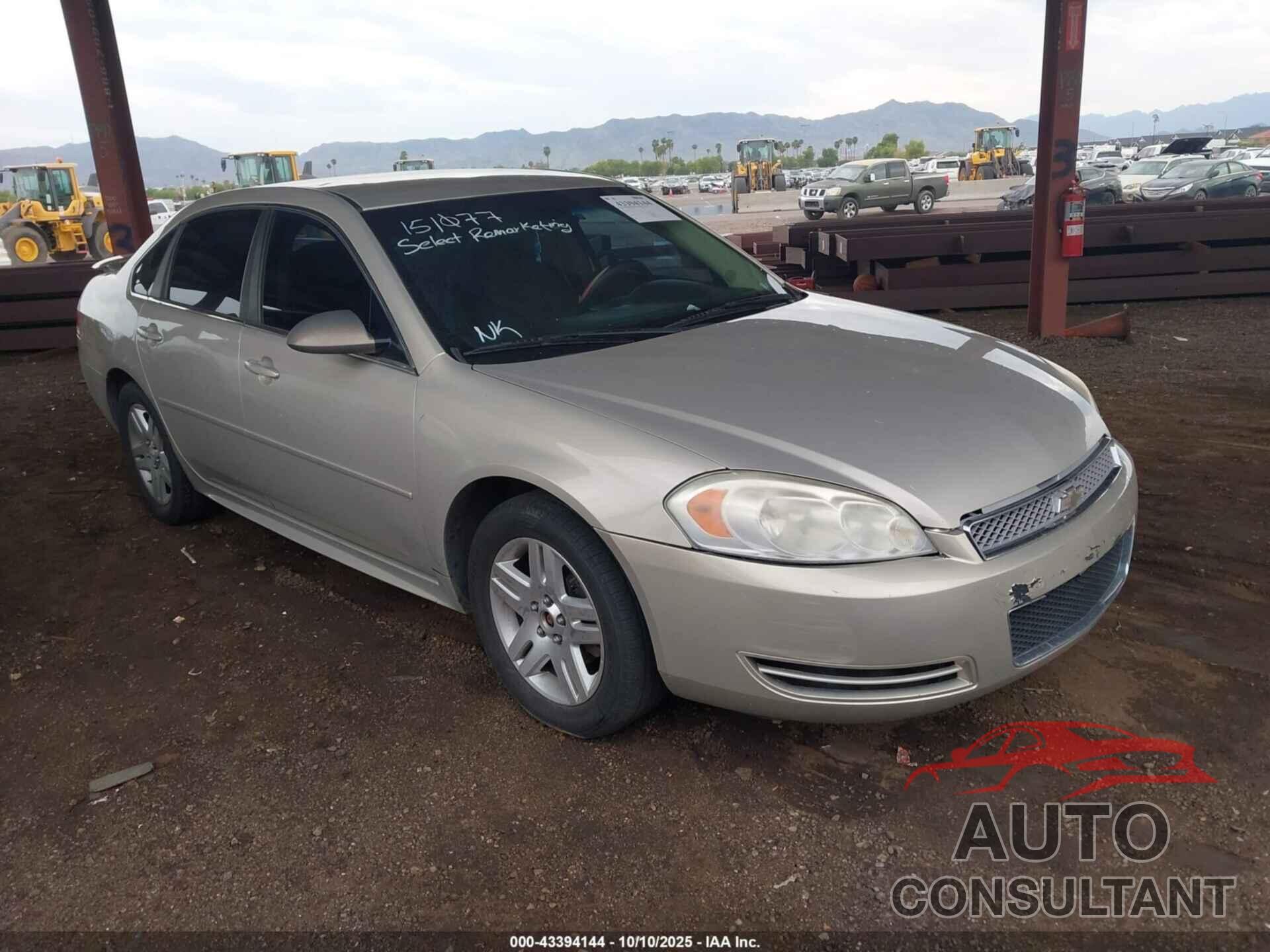CHEVROLET IMPALA 2012 - 2G1WG5E3XC1151077