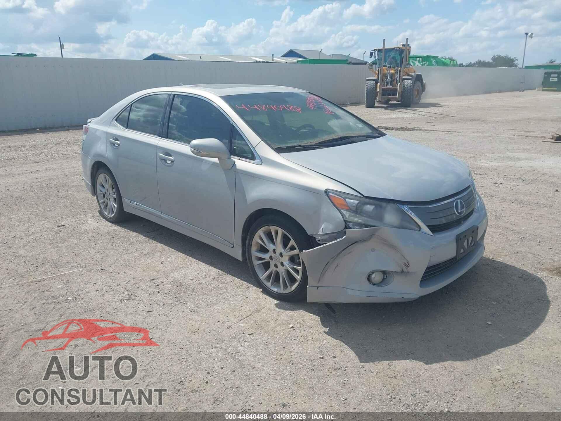 LEXUS HS 250H 2010 - JTHBB1BA9A2016815