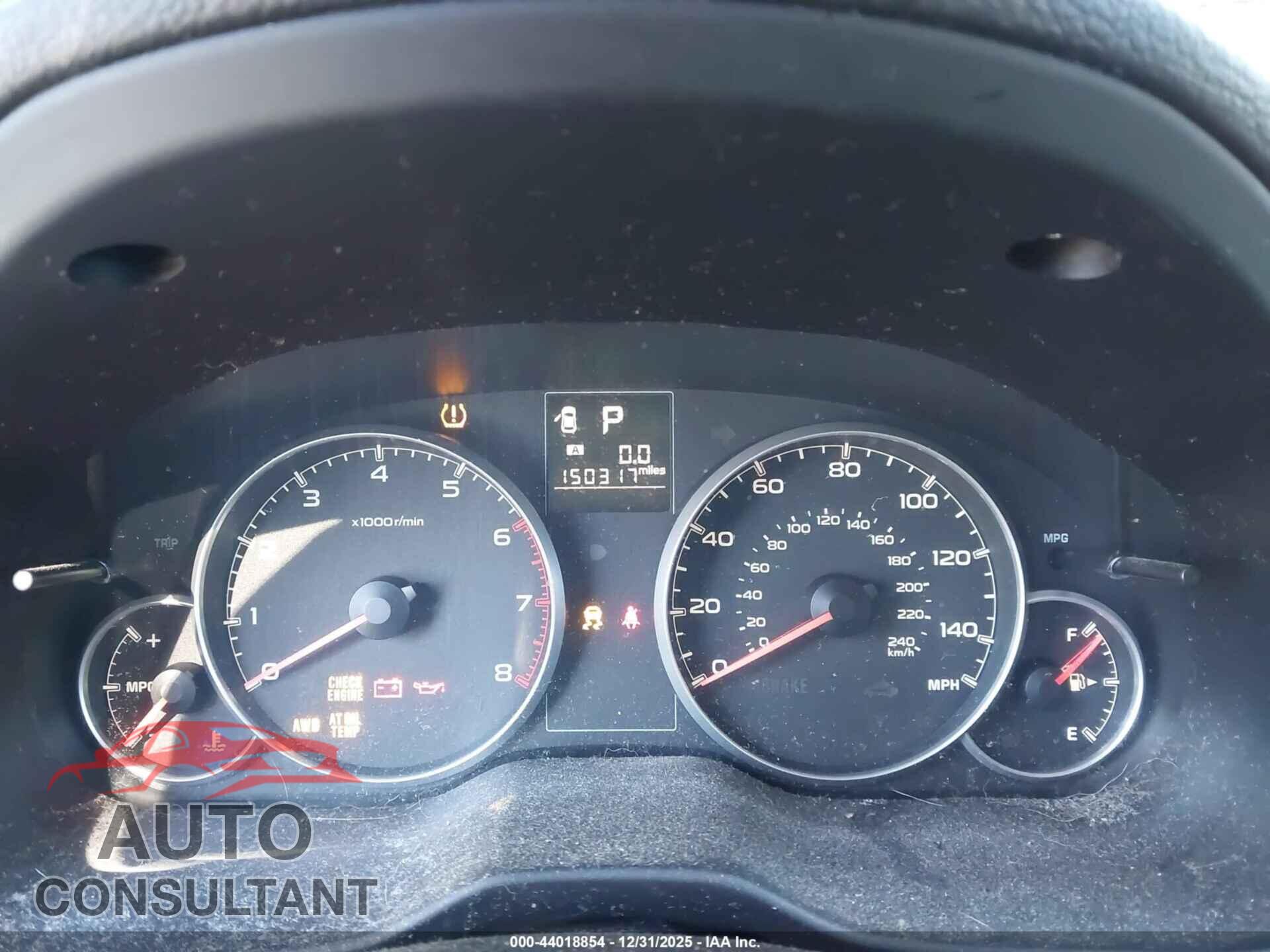 SUBARU OUTBACK 2013 - 4S4BRCCC5D3312059