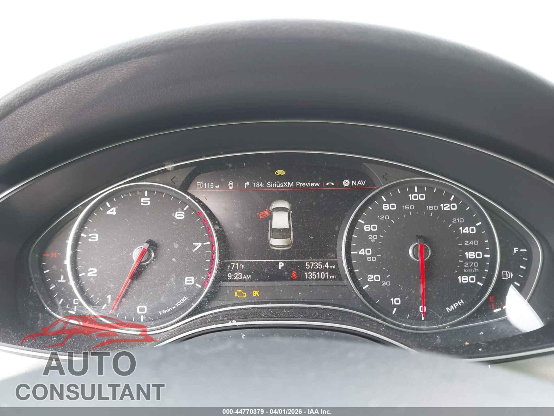 AUDI A6 2013 - WAUGFAFC0DN031288