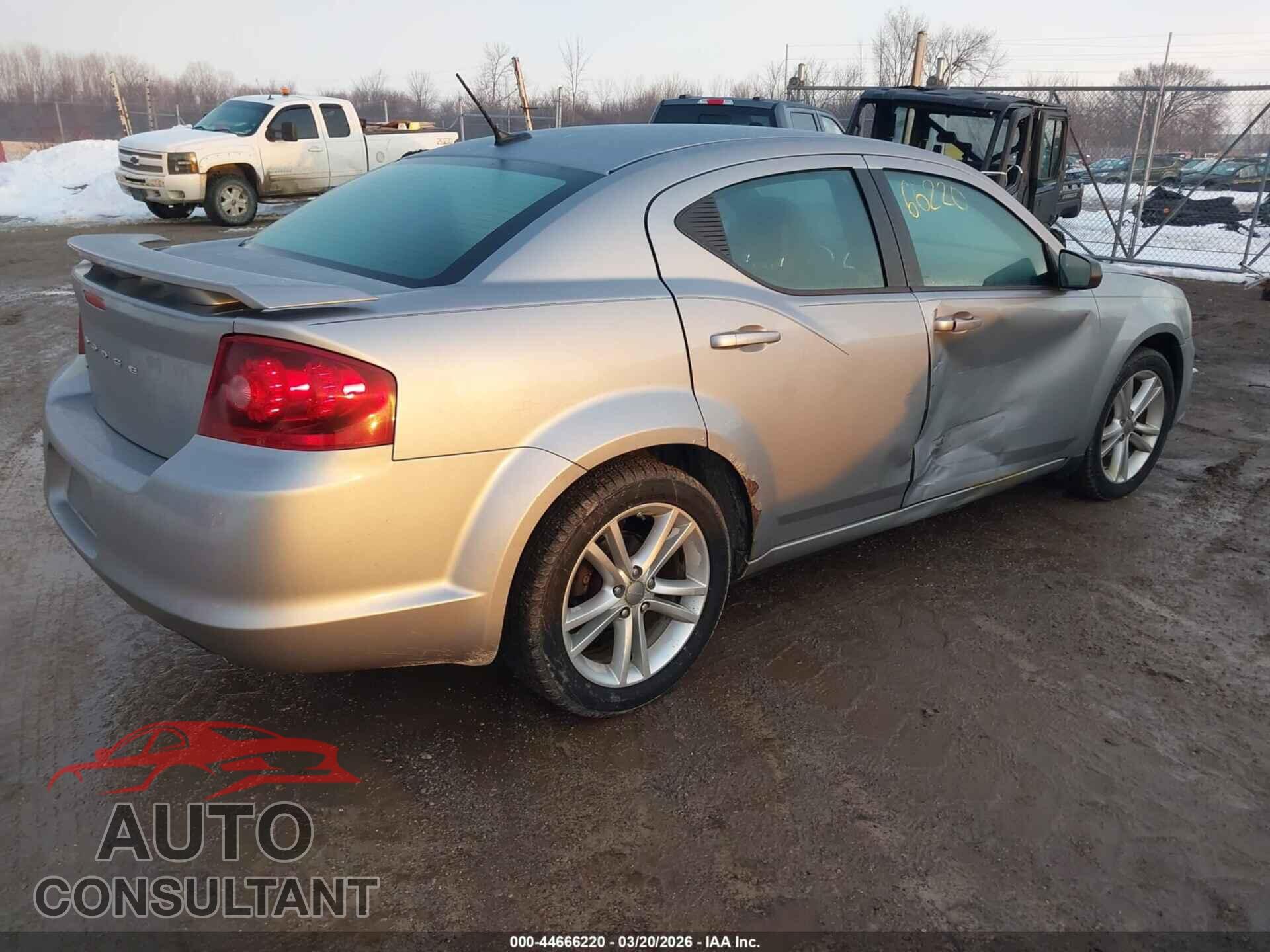 DODGE AVENGER 2013 - 1C3CDZAG2DN770019