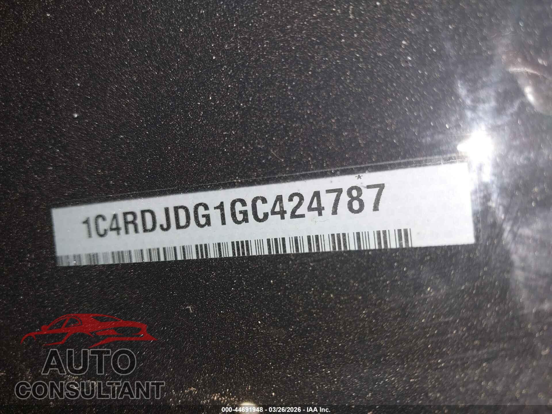 DODGE DURANGO 2016 - 1C4RDJDG1GC424787