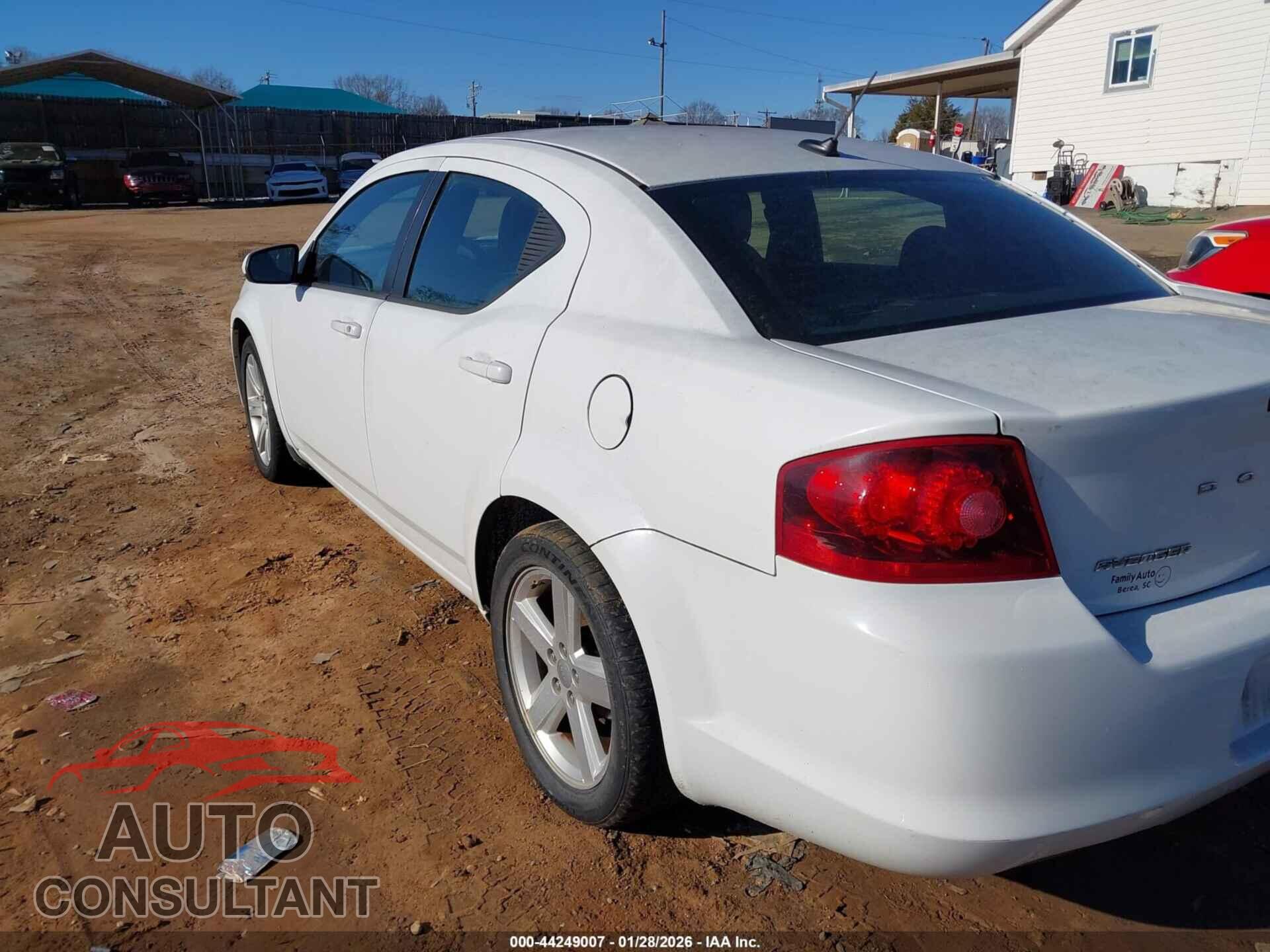 DODGE AVENGER 2012 - 1C3CDZCB1CN137009