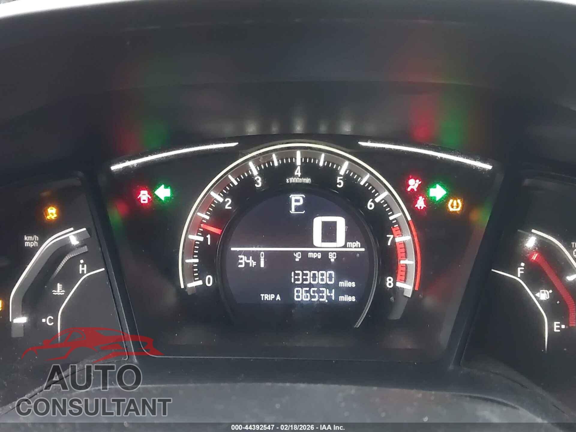 HONDA CIVIC 2017 - 2HGFC2F57HH546920