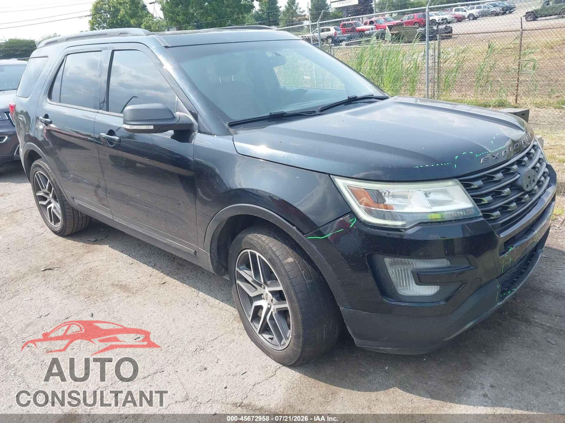 FORD EXPLORER 2017 - 1FM5K8D89HGA10071