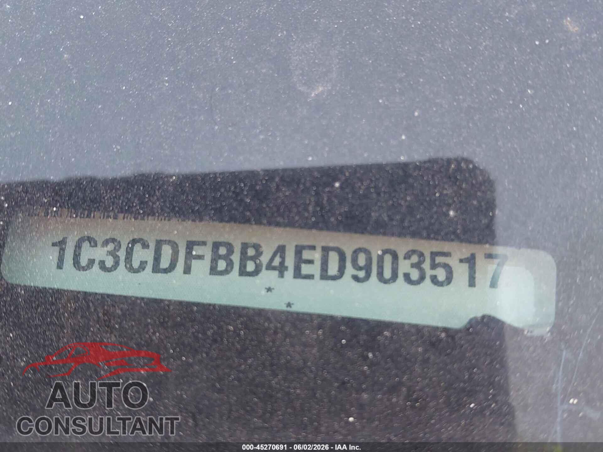 DODGE DART 2014 - 1C3CDFBB4ED903517
