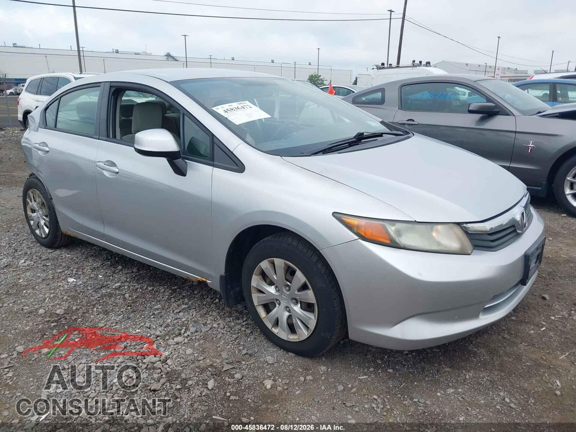 HONDA CIVIC 2012 - 2HGFB2F54CH314819
