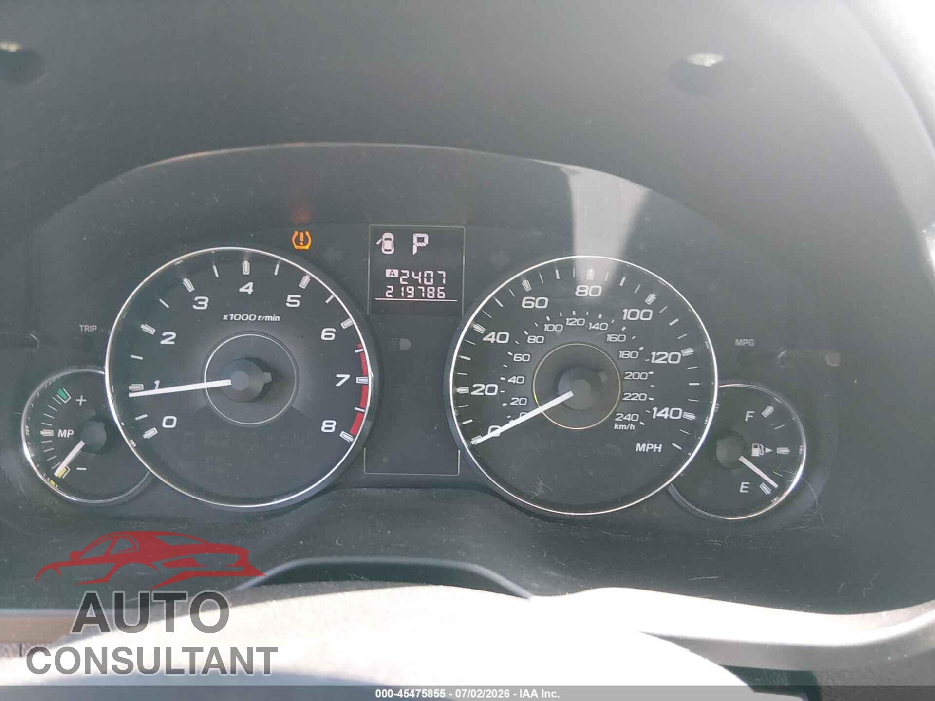 SUBARU OUTBACK 2012 - 4S4BRCKC3C3201428
