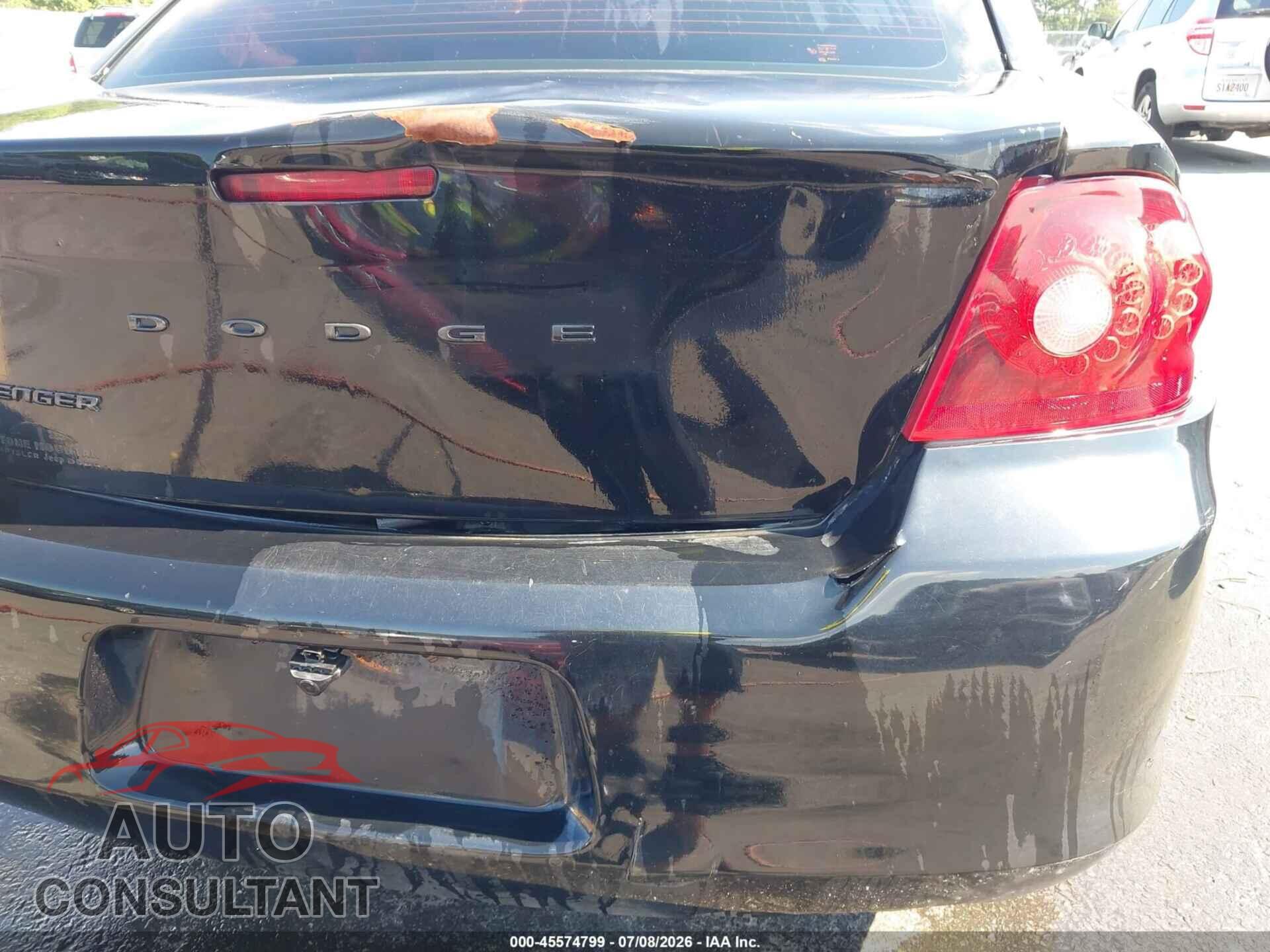 DODGE AVENGER 2012 - 1C3CDZCB3CN144642