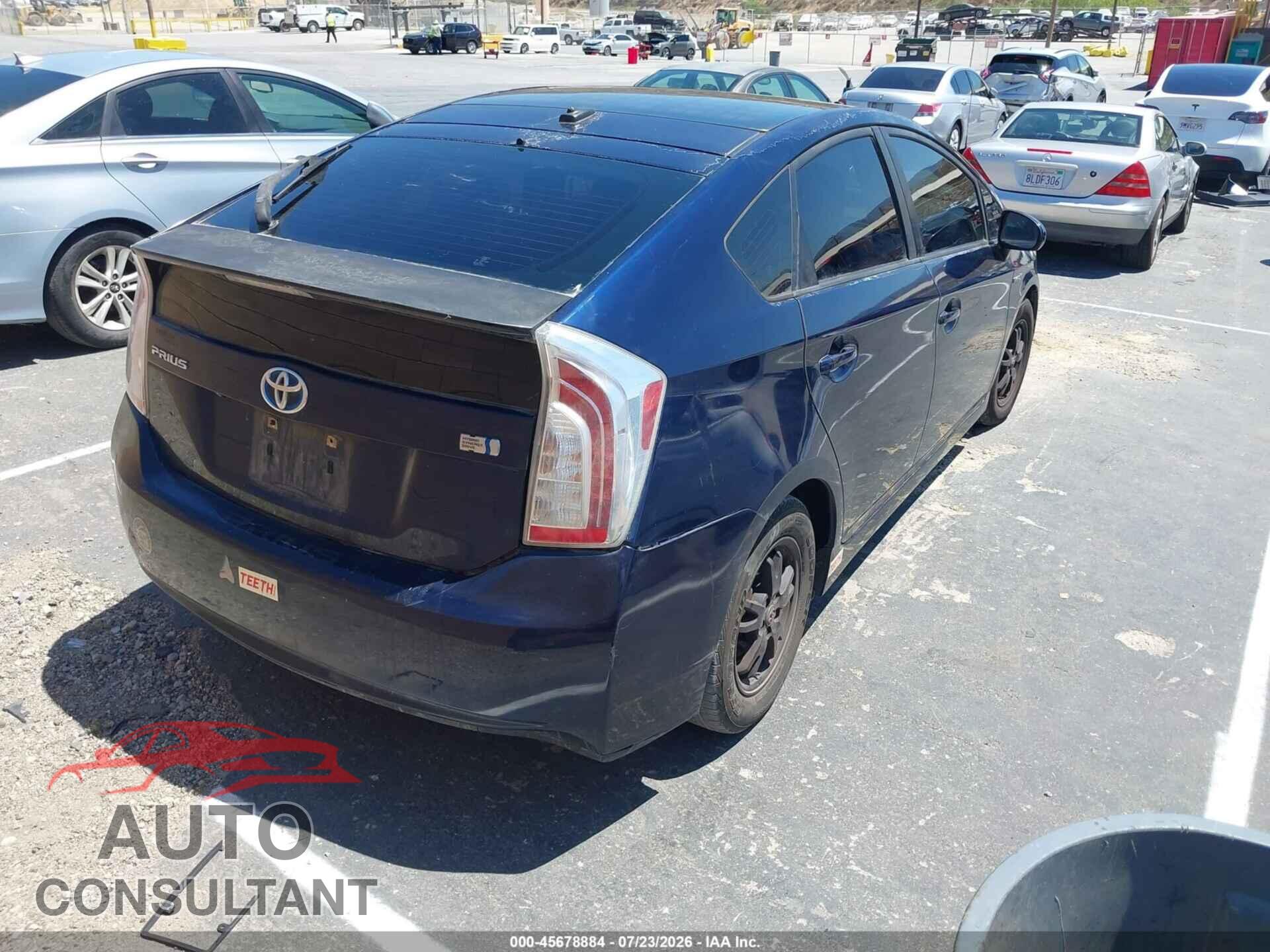 TOYOTA PRIUS 2013 - JTDKN3DU6D1663808