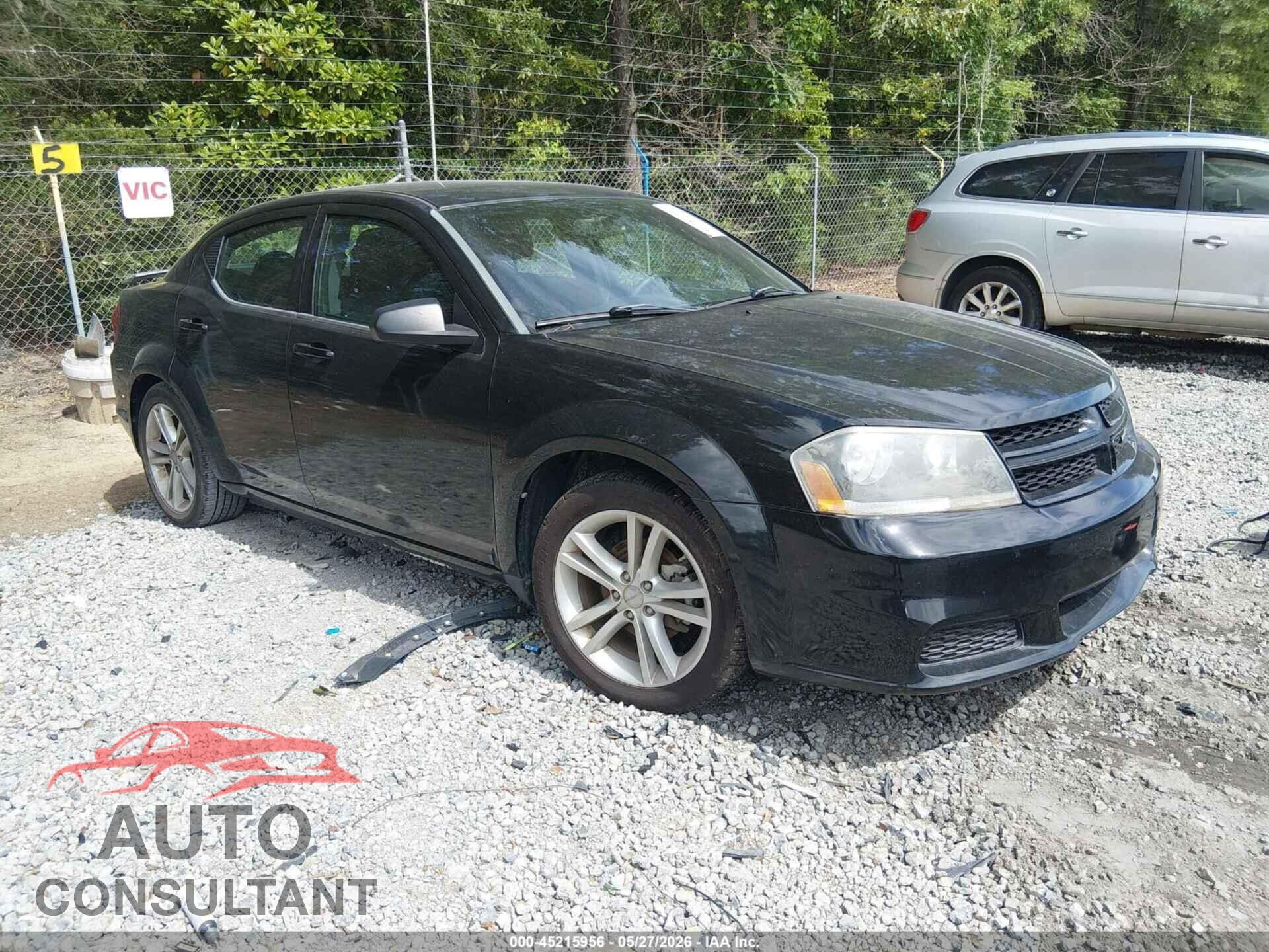 DODGE AVENGER 2013 - 1C3CDZAGXDN769300