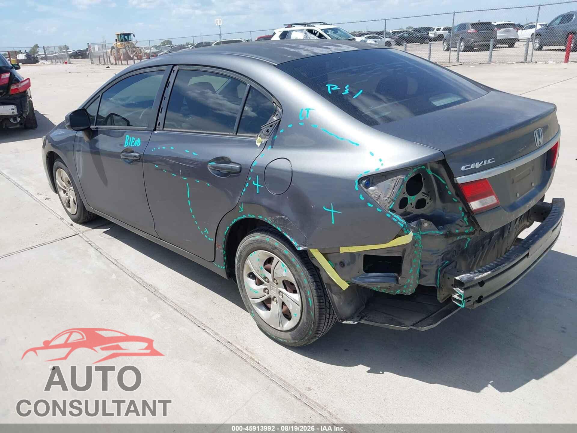 HONDA CIVIC 2013 - 2HGFB2F58DH589630