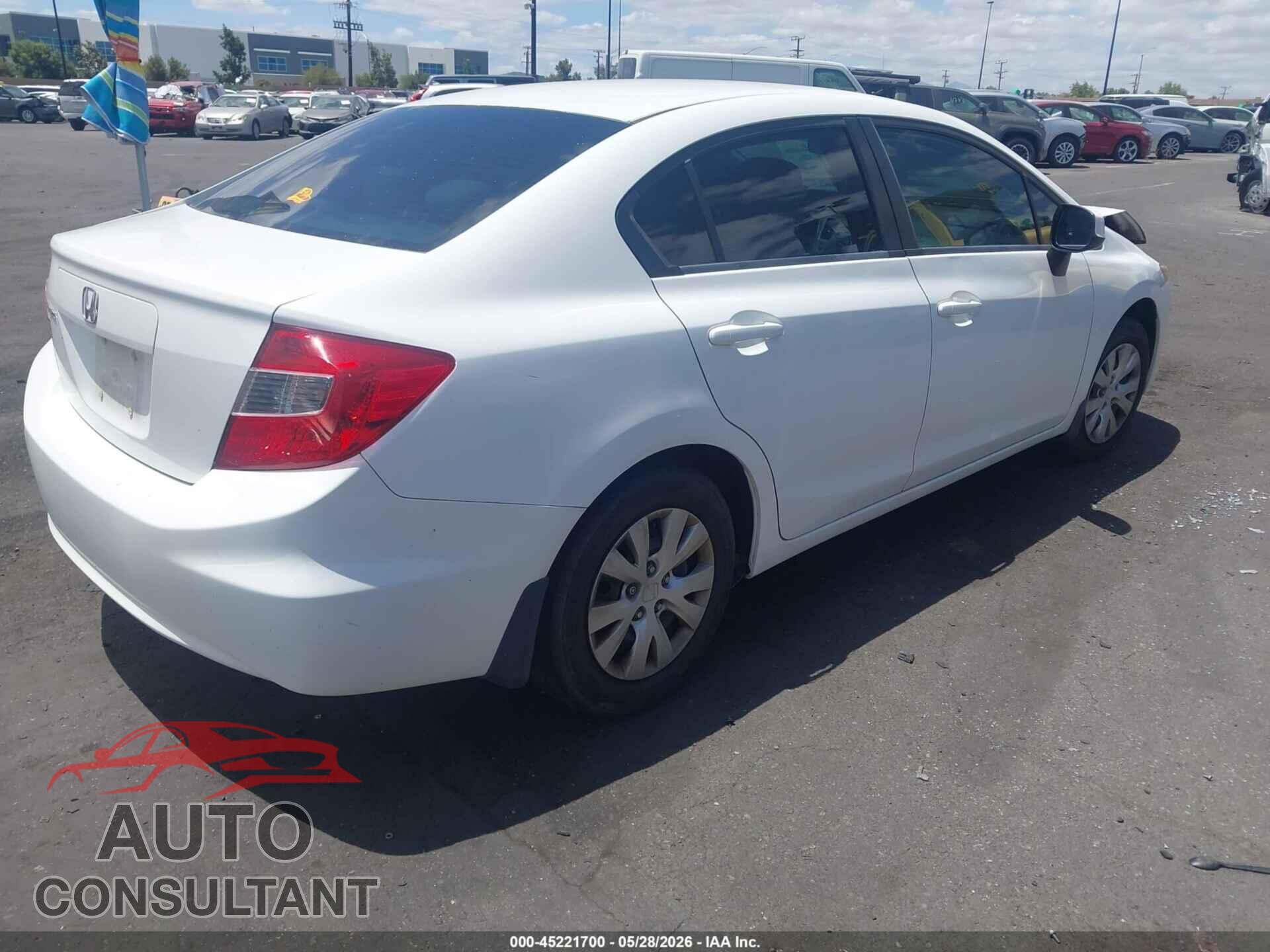 HONDA CIVIC 2012 - 19XFB2F5XCE373108