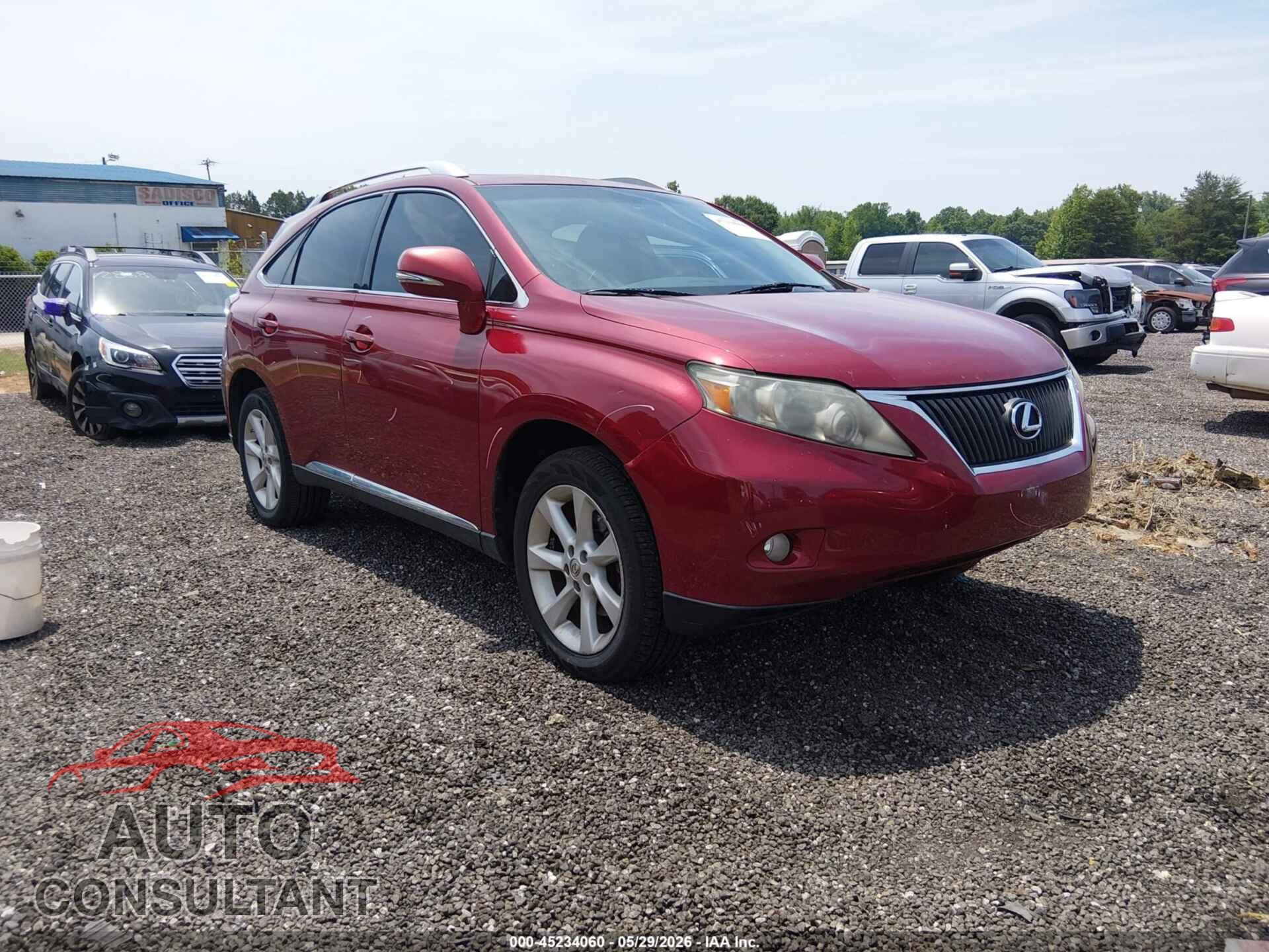 LEXUS RX 350 2010 - 2T2ZK1BA0AC002072