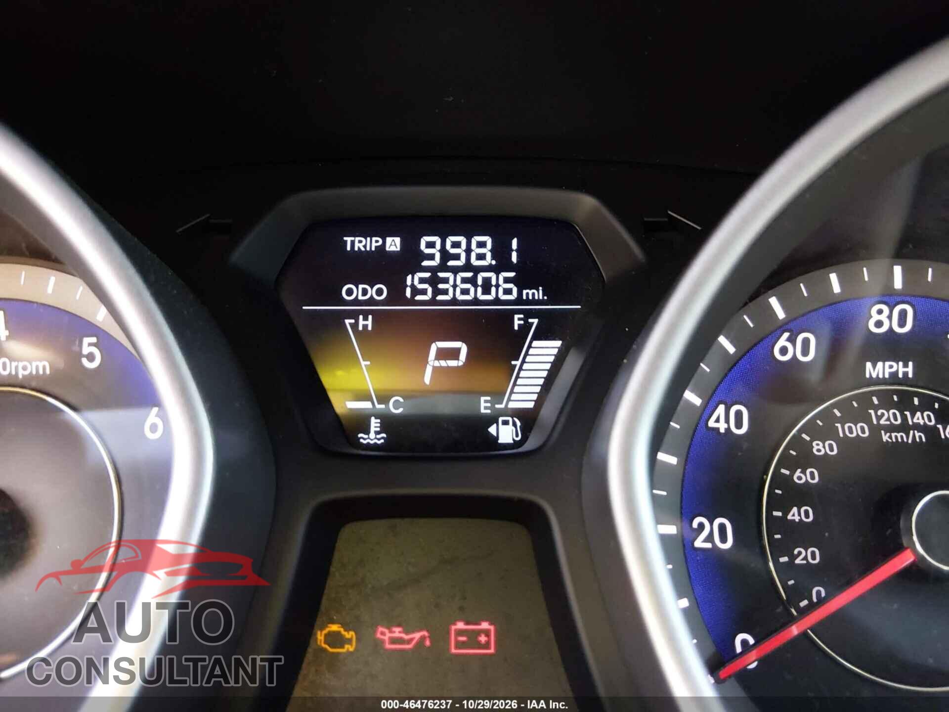 HYUNDAI ELANTRA 2012 - KMHDH4AE2CU391978