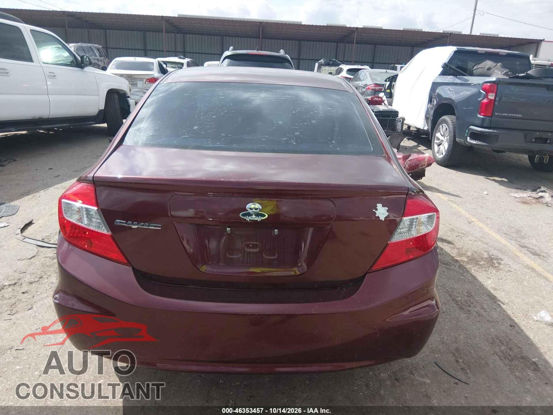 HONDA CIVIC 2012 - 19XFB2F96CE329352