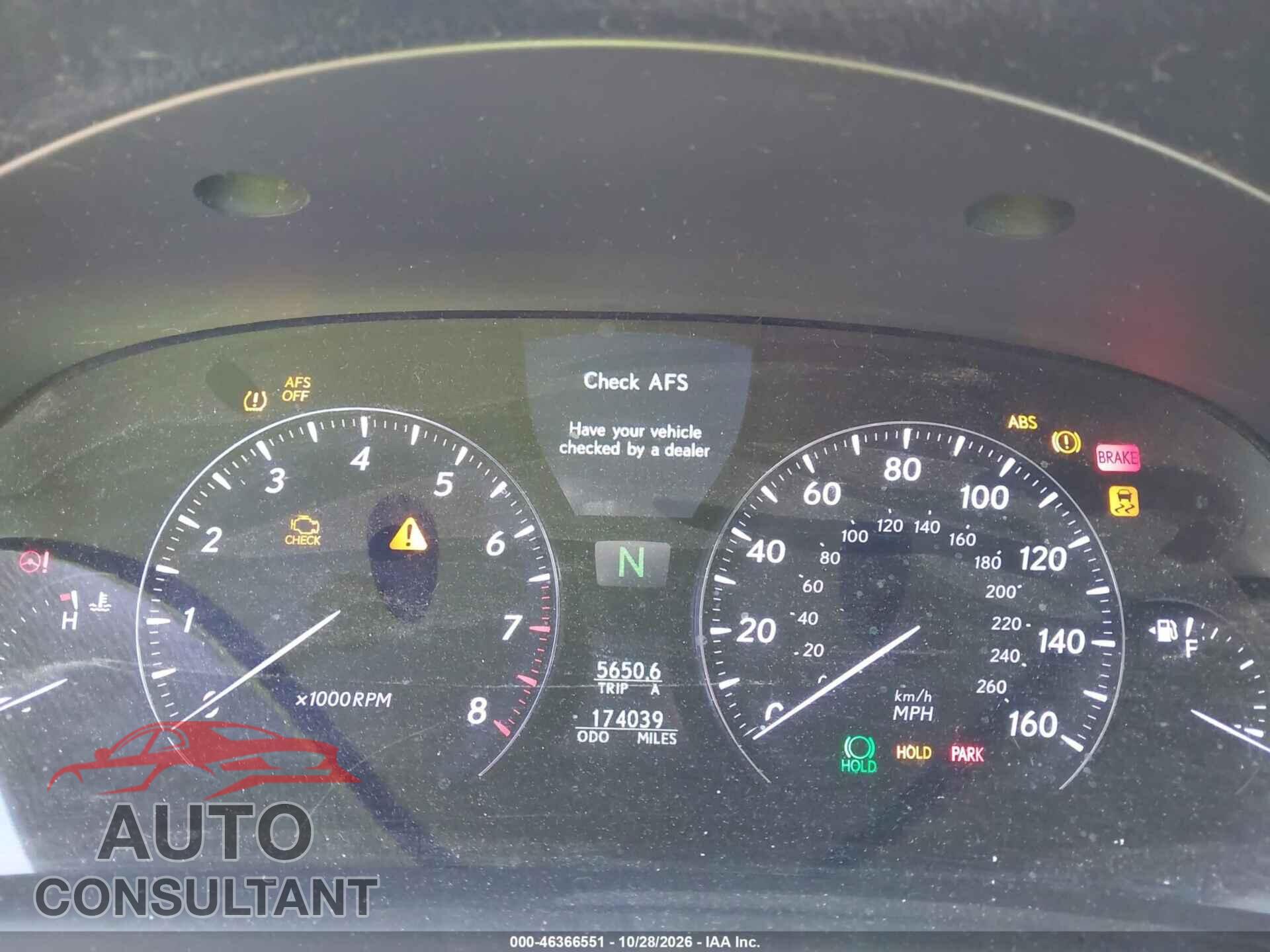 LEXUS LS 460 2010 - JTHBL5EF7A5095394