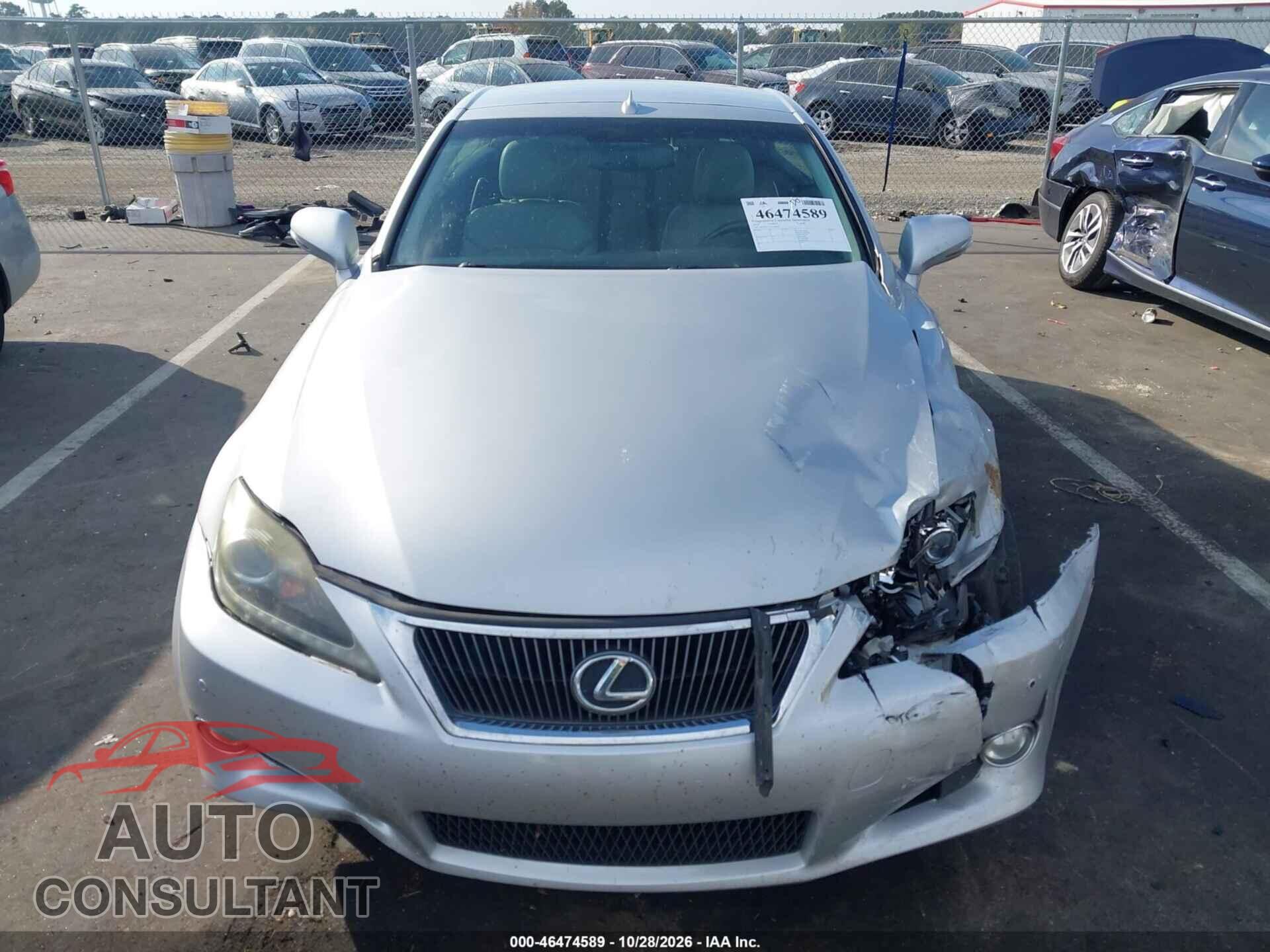 LEXUS IS 250C 2012 - JTHFF2C21C2524962
