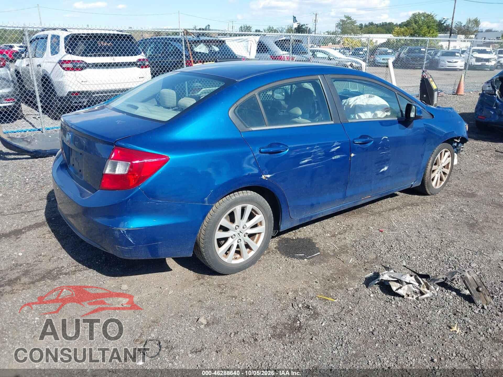 HONDA CIVIC 2012 - 19XFB2F89CE325819