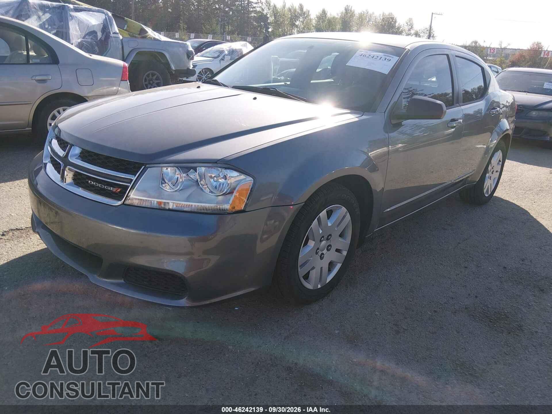 DODGE AVENGER 2012 - 1C3CDZAG5CN276168