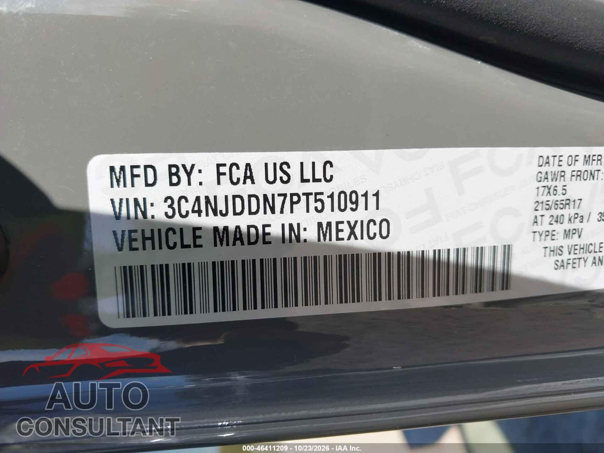 JEEP COMPASS 2023 - 3C4NJDDN7PT510911