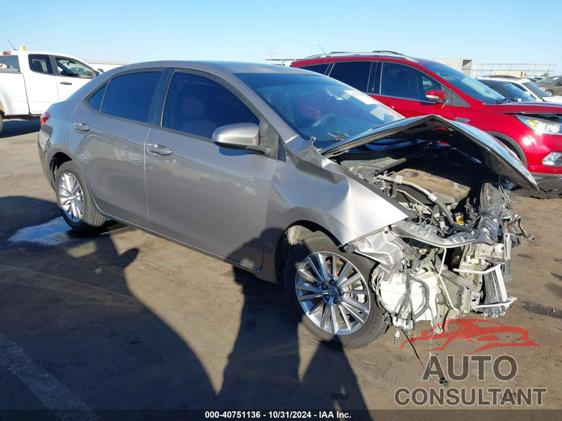 TOYOTA COROLLA 2014 - 5YFBURHE1EP111431
