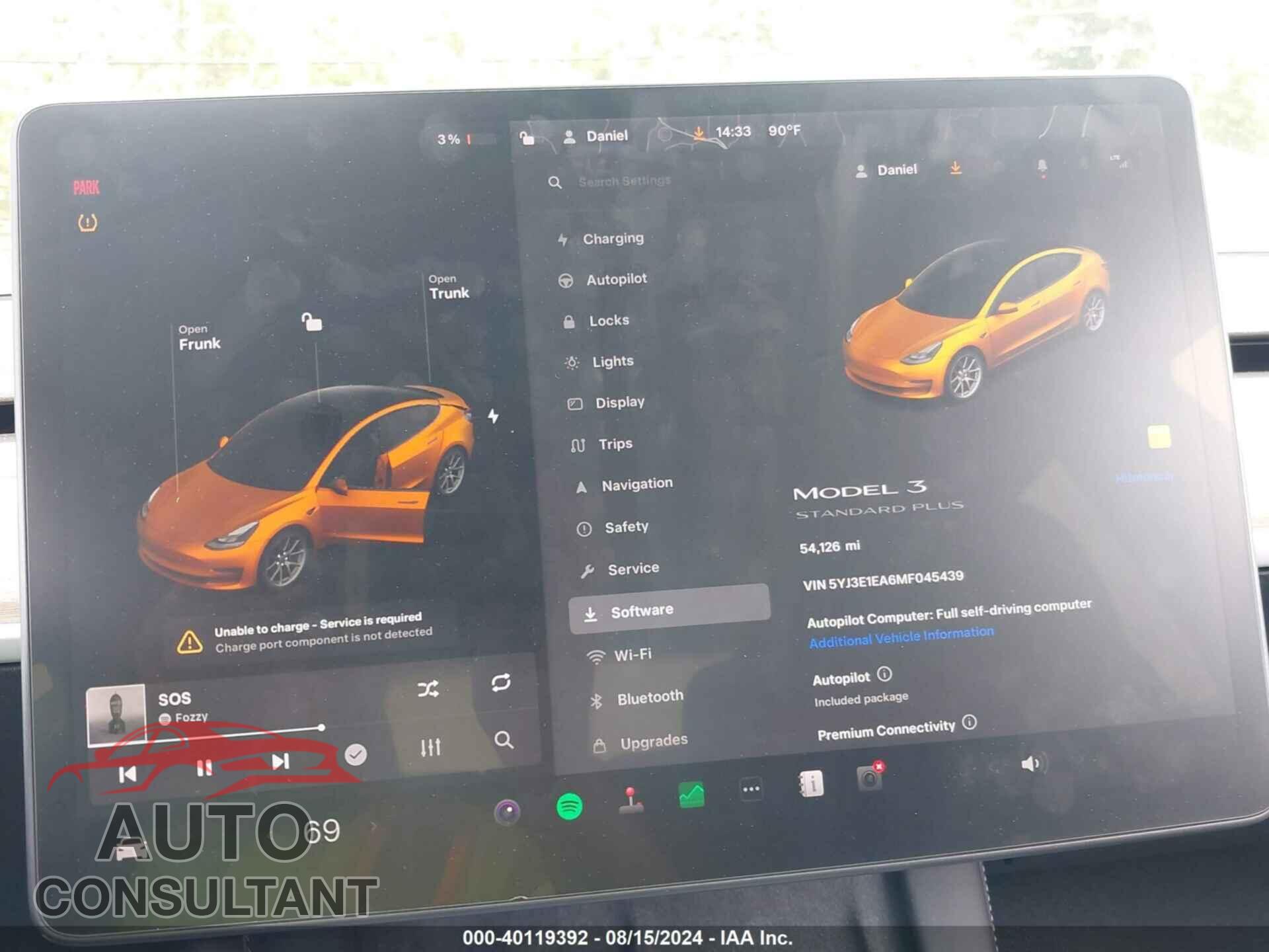 TESLA MODEL 3 2021 - 5YJ3E1EA6MF045439