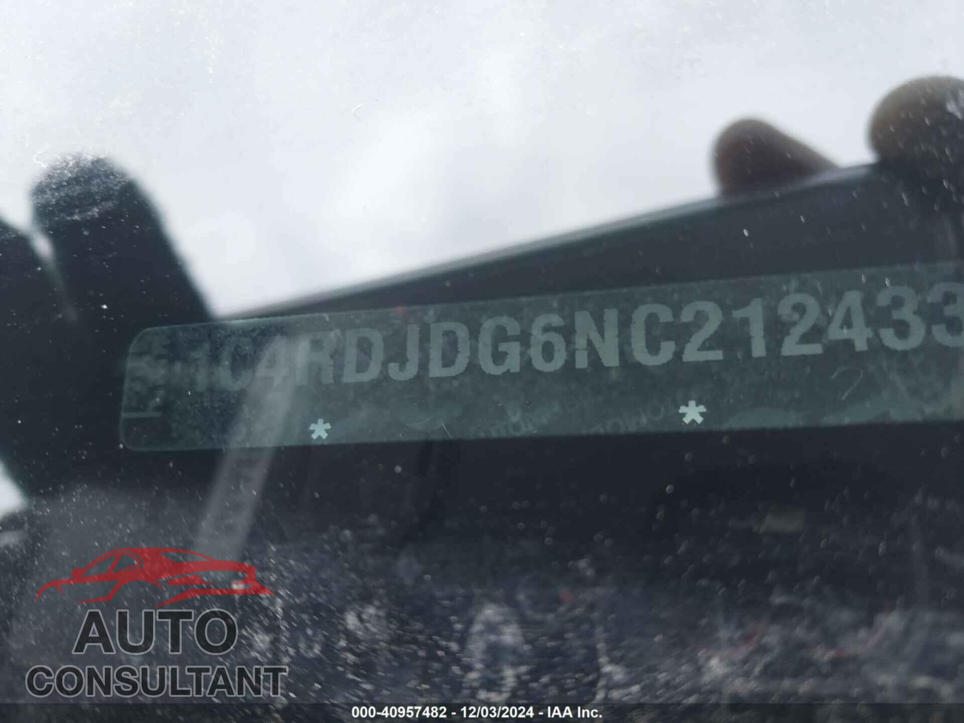DODGE DURANGO 2022 - 1C4RDJDG6NC212433