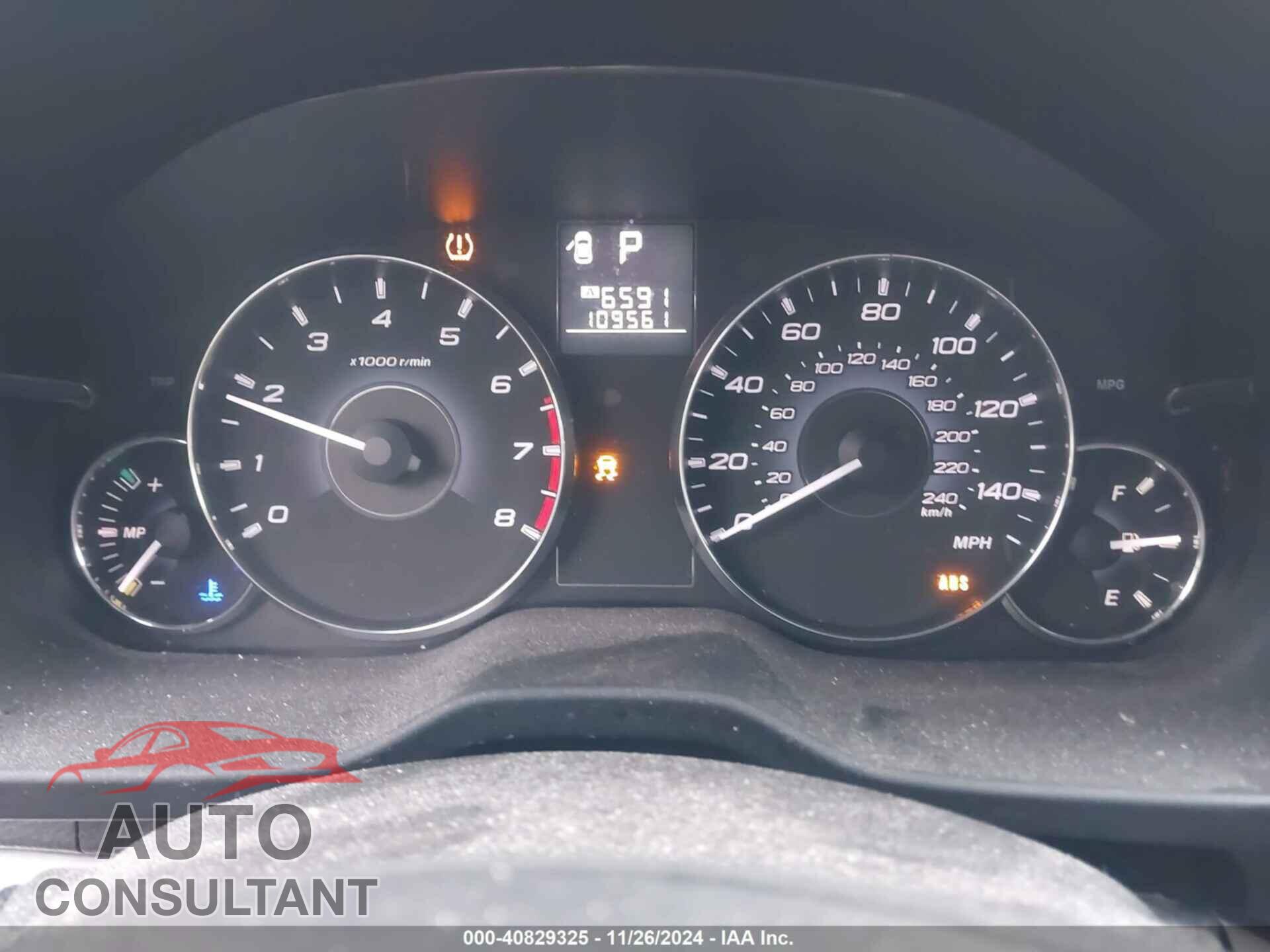SUBARU OUTBACK 2012 - 4S4BRBCC0C3247193